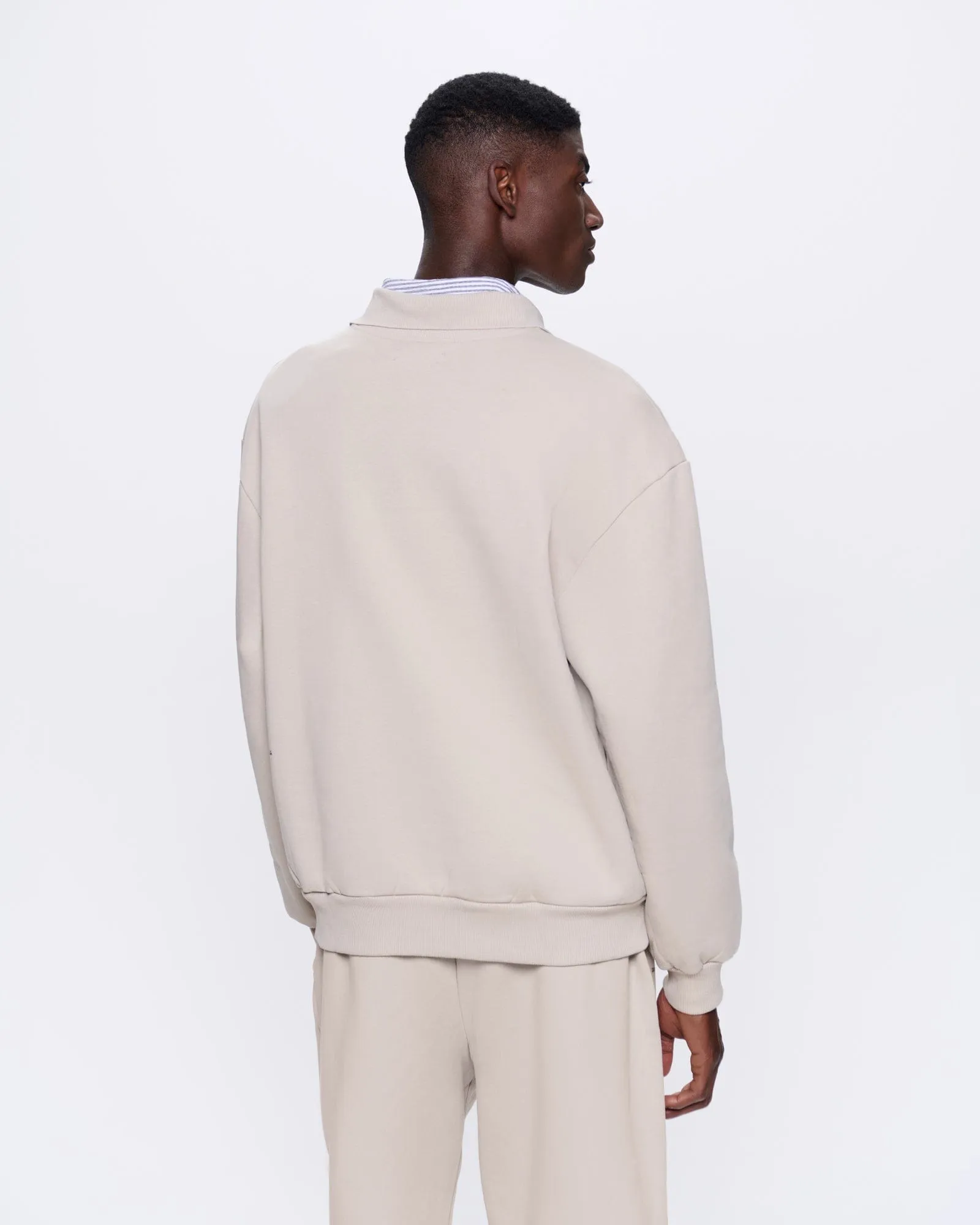 Mens DNA Heavyweight Polo Sweatshirt—stone sold by Pangaia product image thumbnail 5