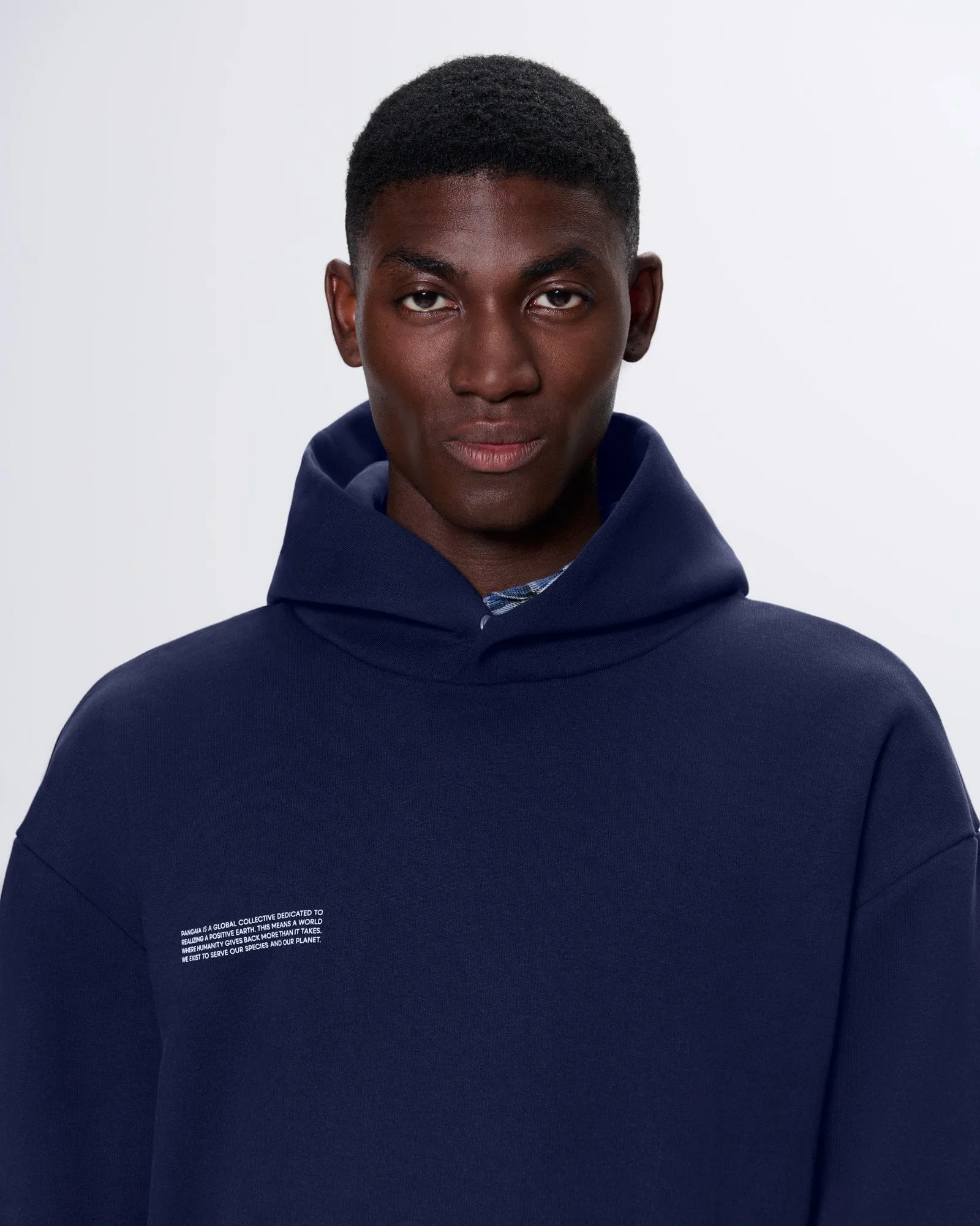 Mens DNA Hoodie—navy sold by Pangaia product image thumbnail 4