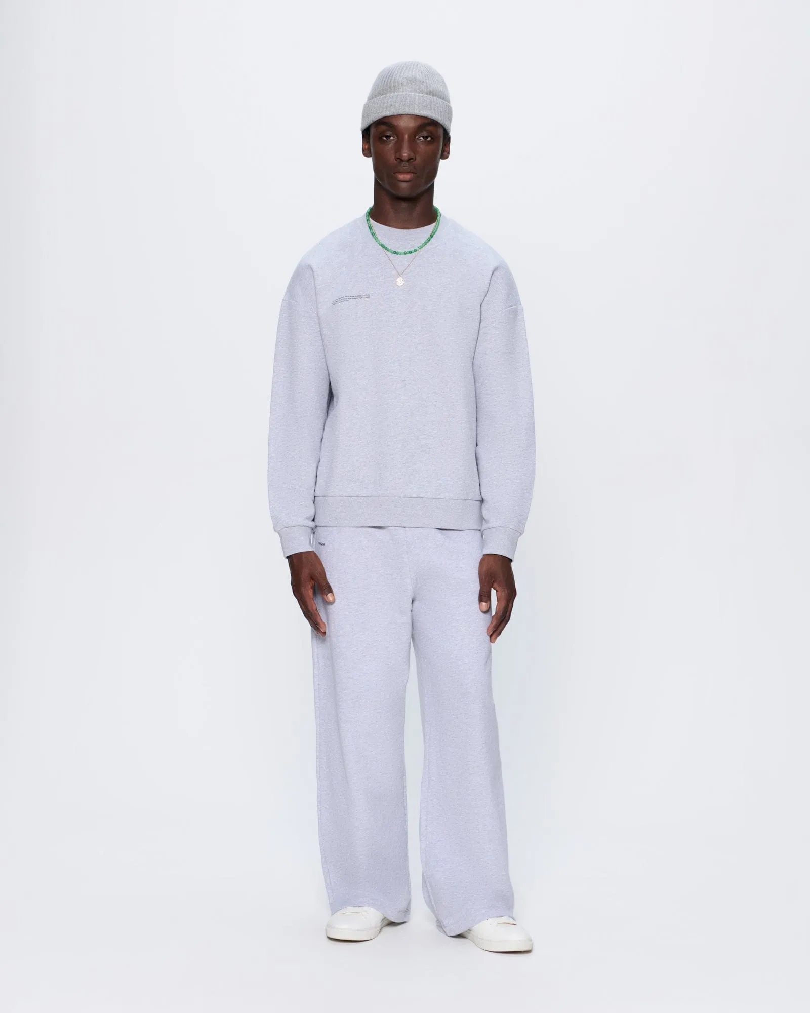 Archive Mens 365 Midweight Straight Leg Track Pants—grey marl sold by Pangaia