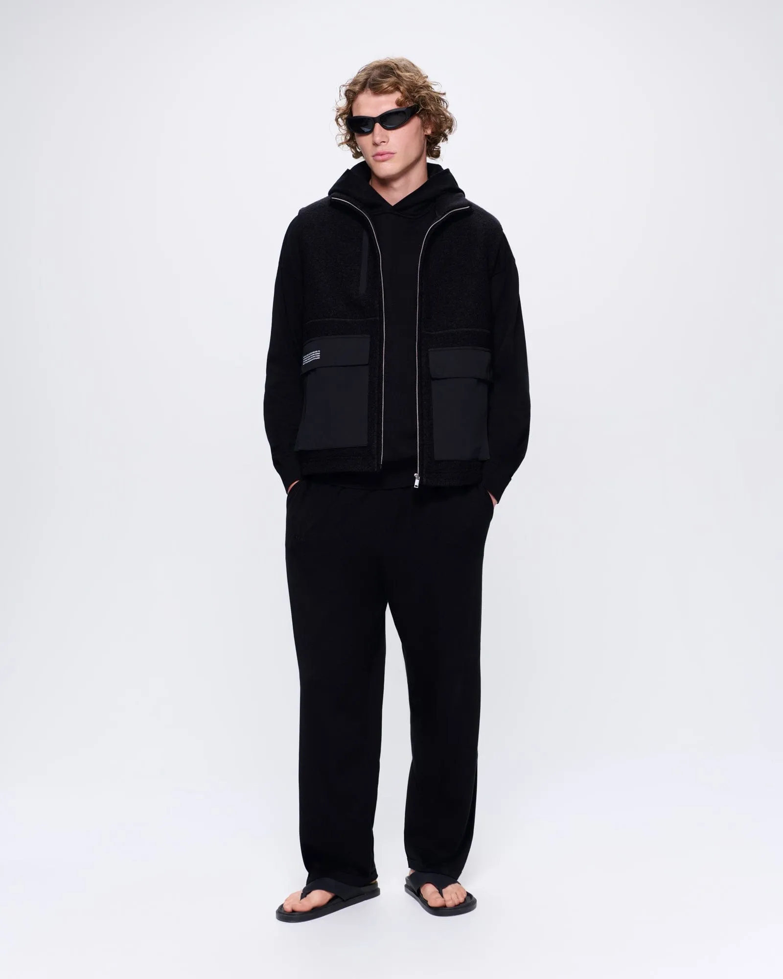 Mens DNA Knitted Hoodie—black sold by Pangaia product image thumbnail 3