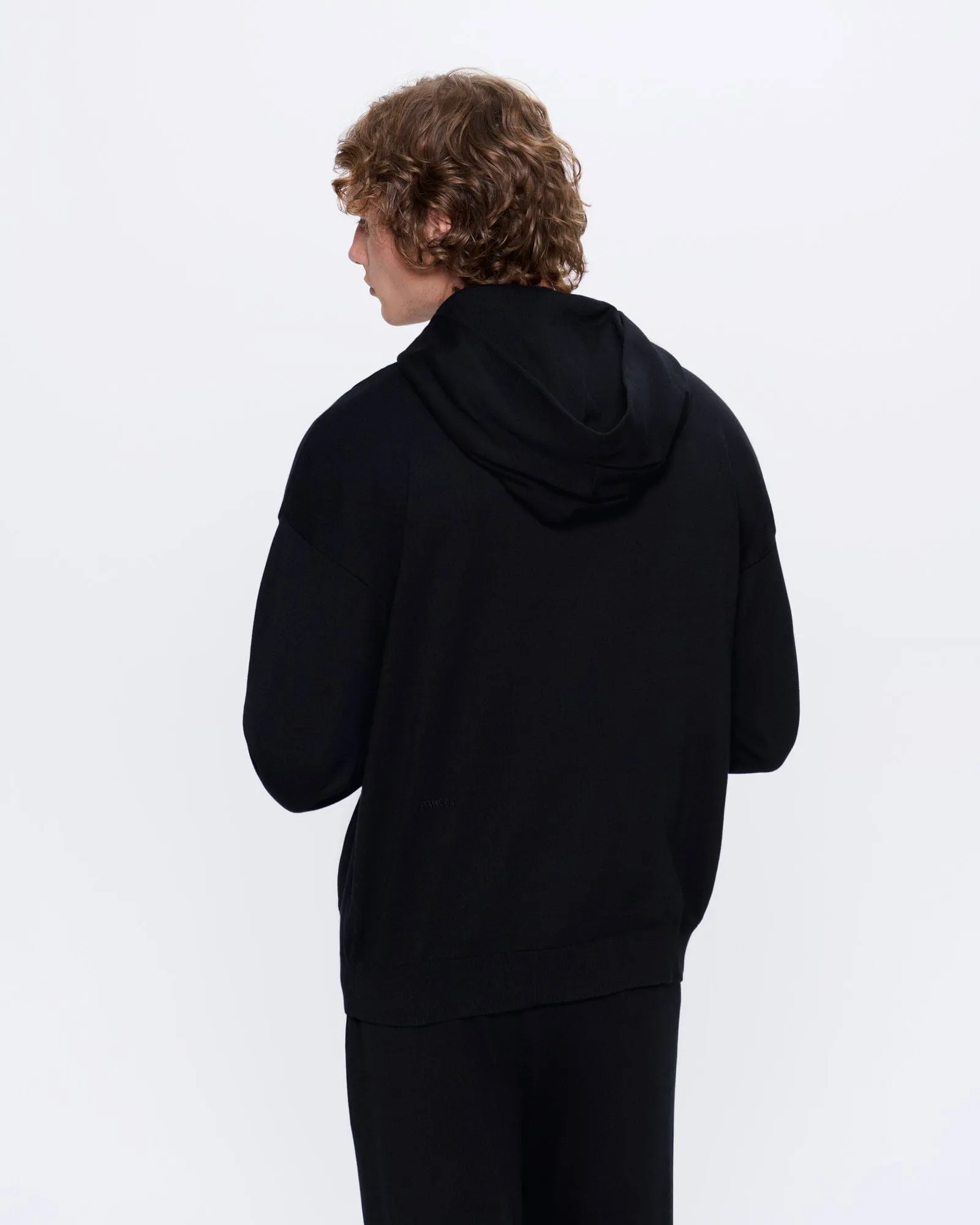 Mens DNA Knitted Hoodie—black sold by Pangaia product image thumbnail 5