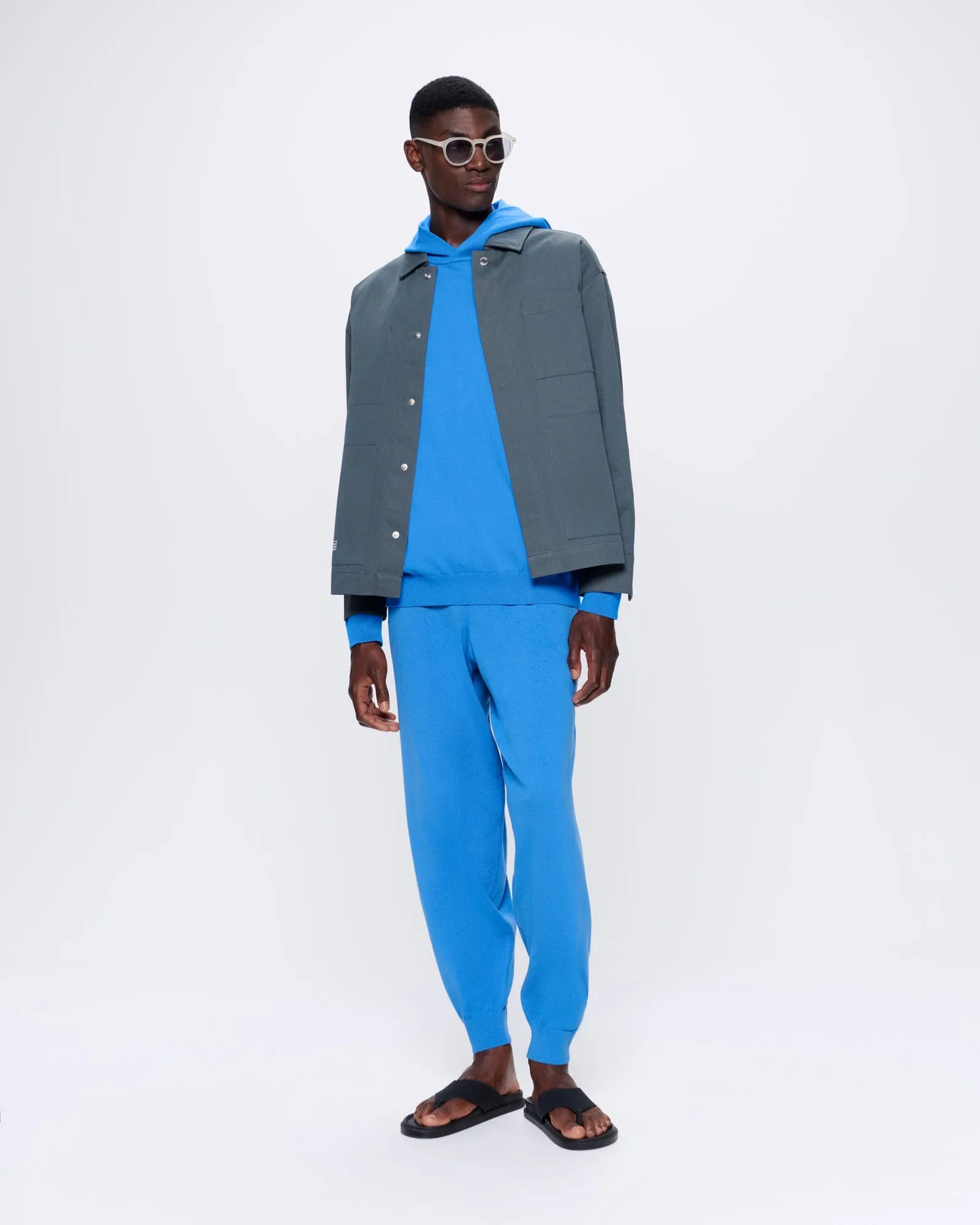 Mens DNA Knitted Hoodie—geyser blue sold by Pangaia product image thumbnail 3