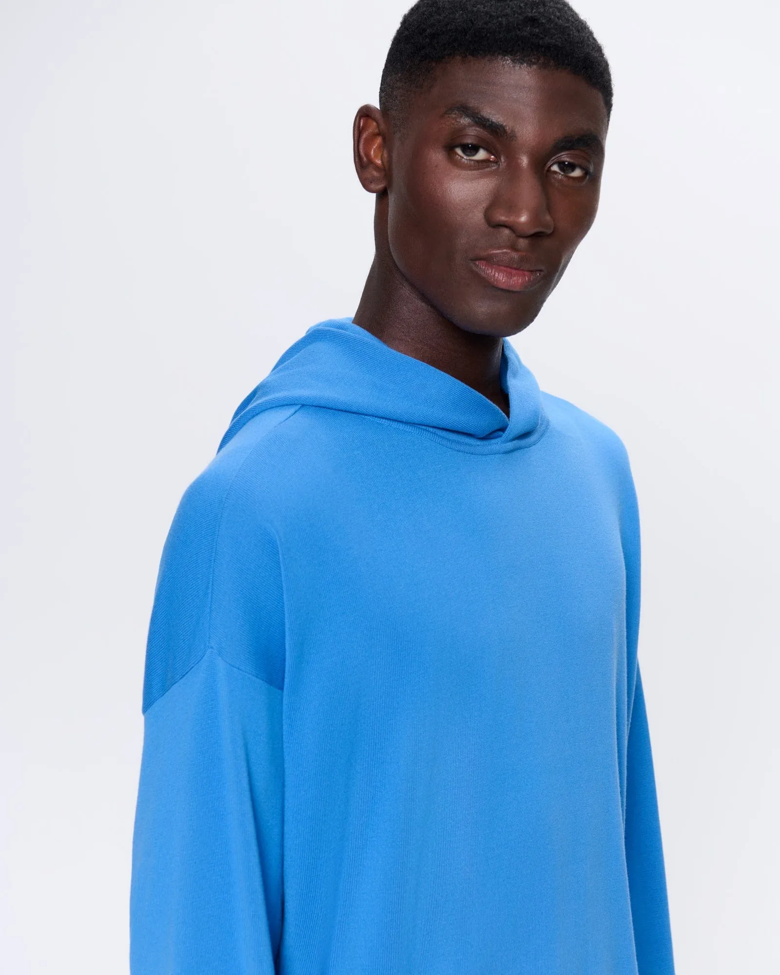 Mens DNA Knitted Hoodie—geyser blue sold by Pangaia product image thumbnail 4