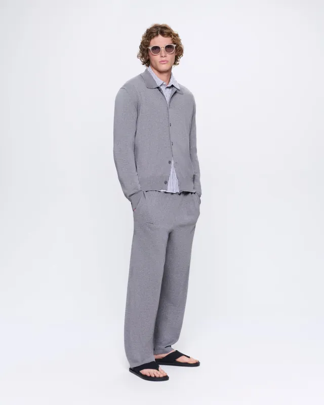 Mens DNA Knitted Straight Leg Track Pants—grey marl sold by Pangaia