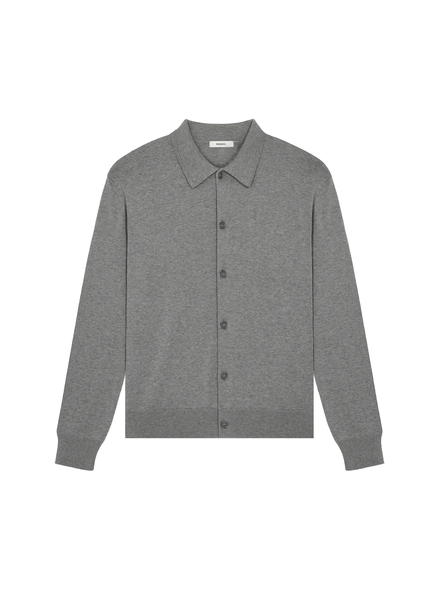 Mens DNA Knitted Collared Shirt—grey marl sold by Pangaia product image thumbnail 2