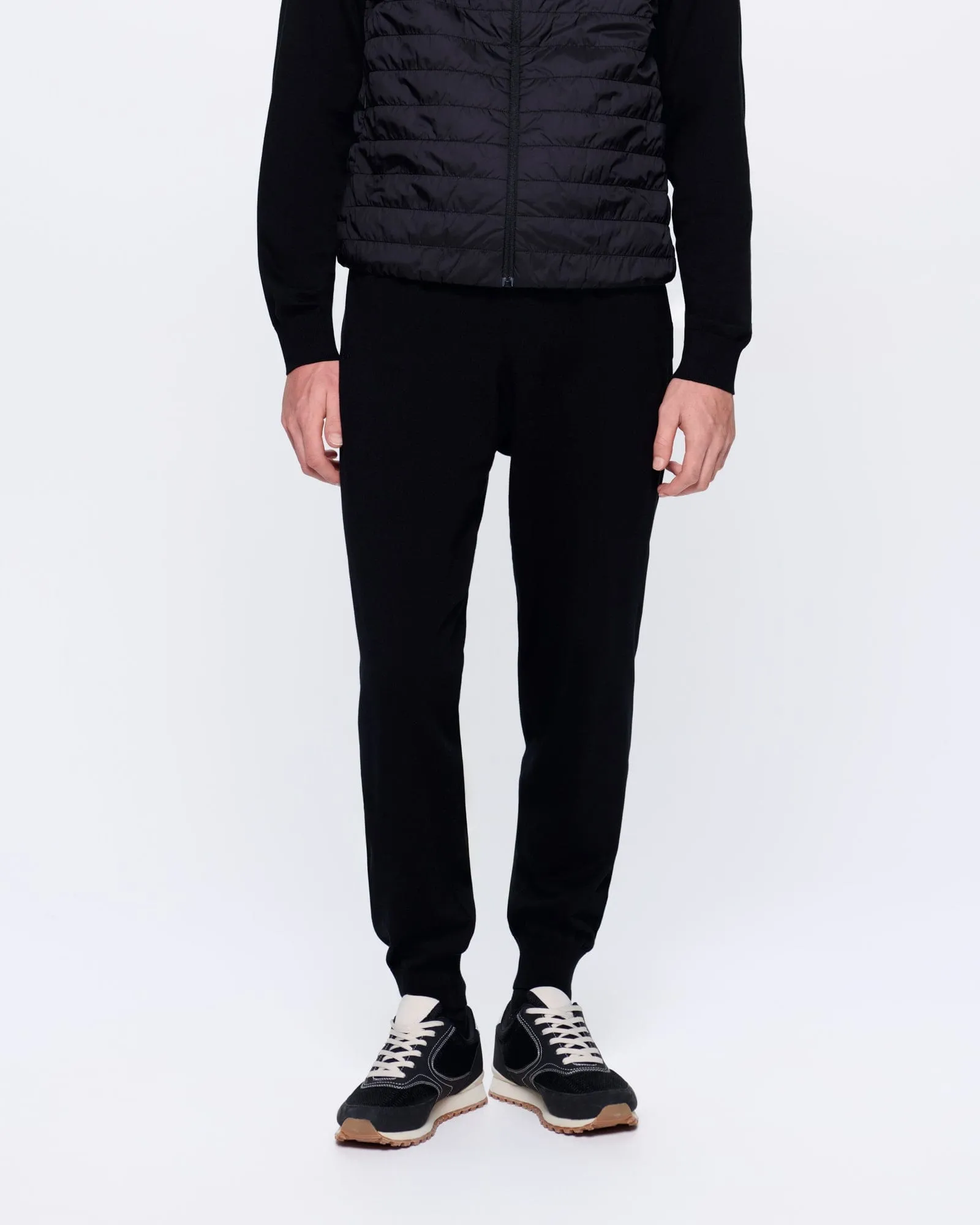 Mens DNA Knitted Track Pants—black sold by Pangaia product image thumbnail 3