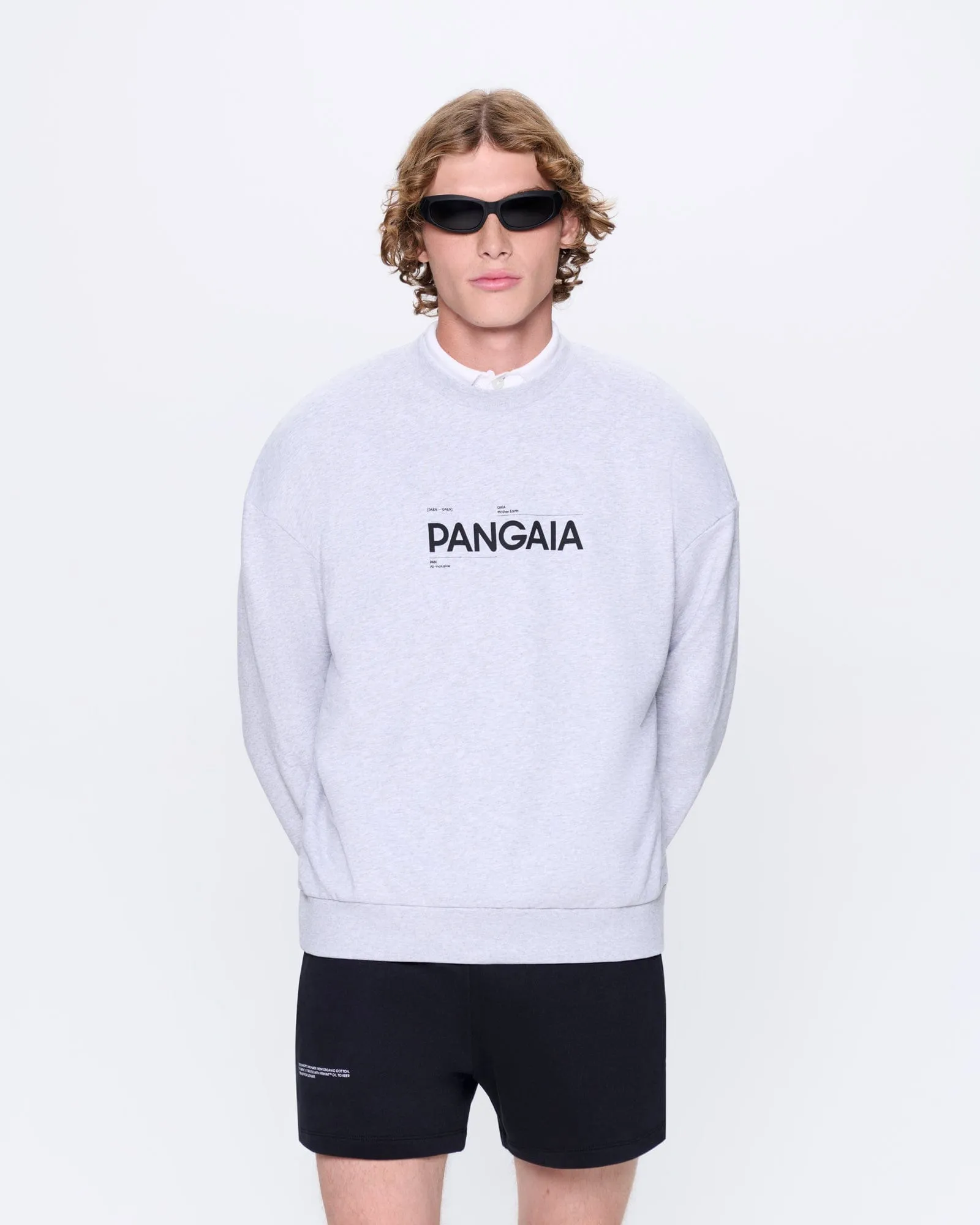 Mens 365 Midweight Definition Sweatshirt—grey-marl sold by Pangaia product image thumbnail 3