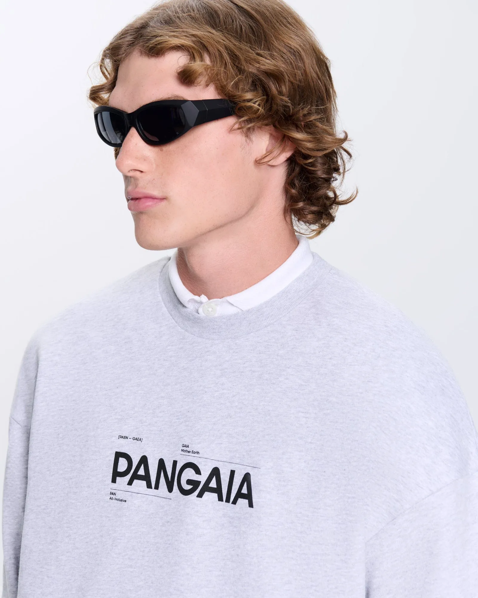 Mens 365 Midweight Definition Sweatshirt—grey-marl sold by Pangaia product image thumbnail 4