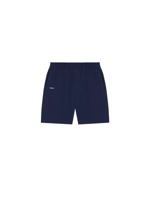 Mens DNA Double Jersey Panelled Shorts—navy sold by Pangaia