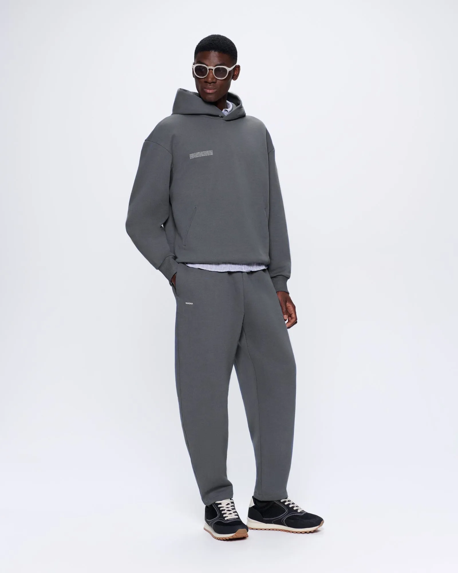 Archive Mens DNA Barrel-Leg Track Pants—atmosphere grey sold by Pangaia