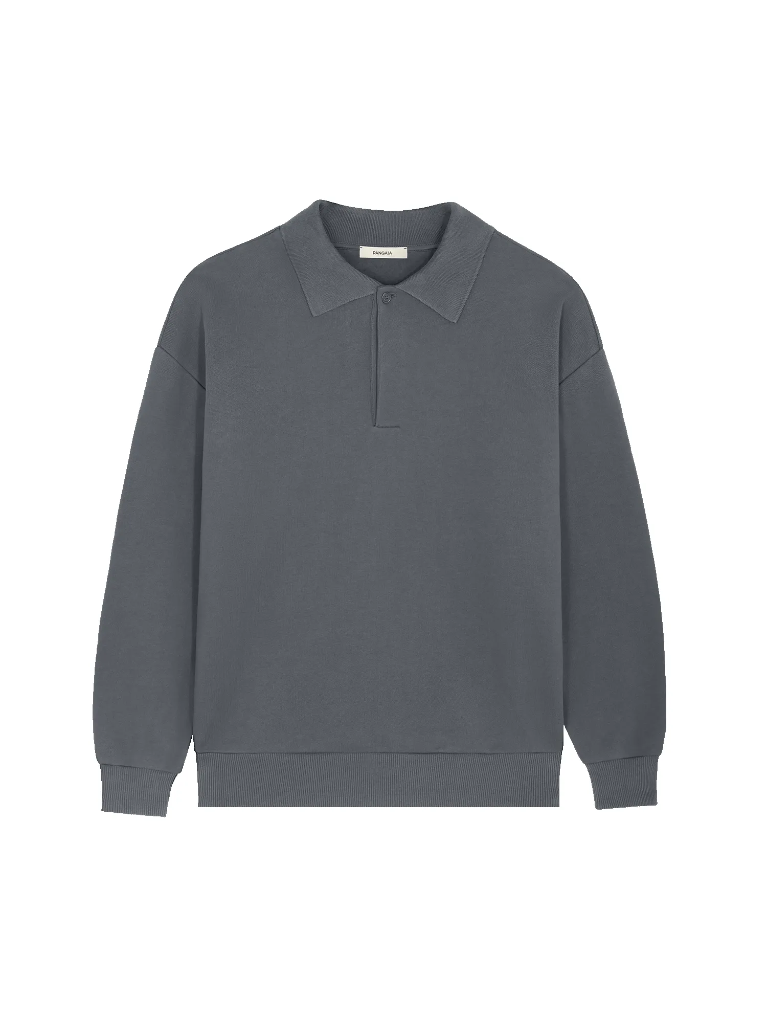 Mens DNA Heavyweight Polo Sweatshirt—atmosphere grey sold by Pangaia product image thumbnail 2