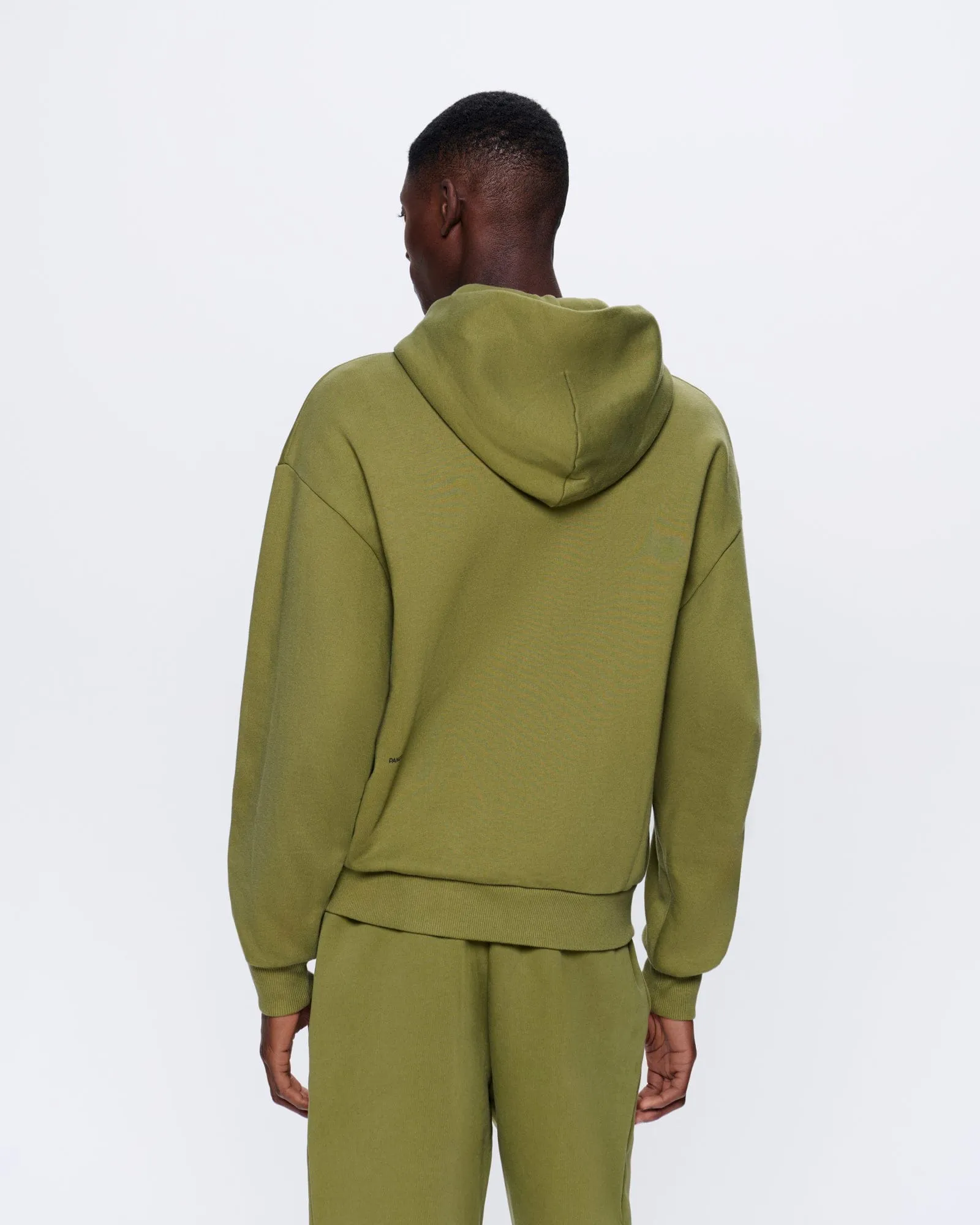 Mens DNA Heavyweight Zipped Hoodie—highland green sold by Pangaia product image thumbnail 4