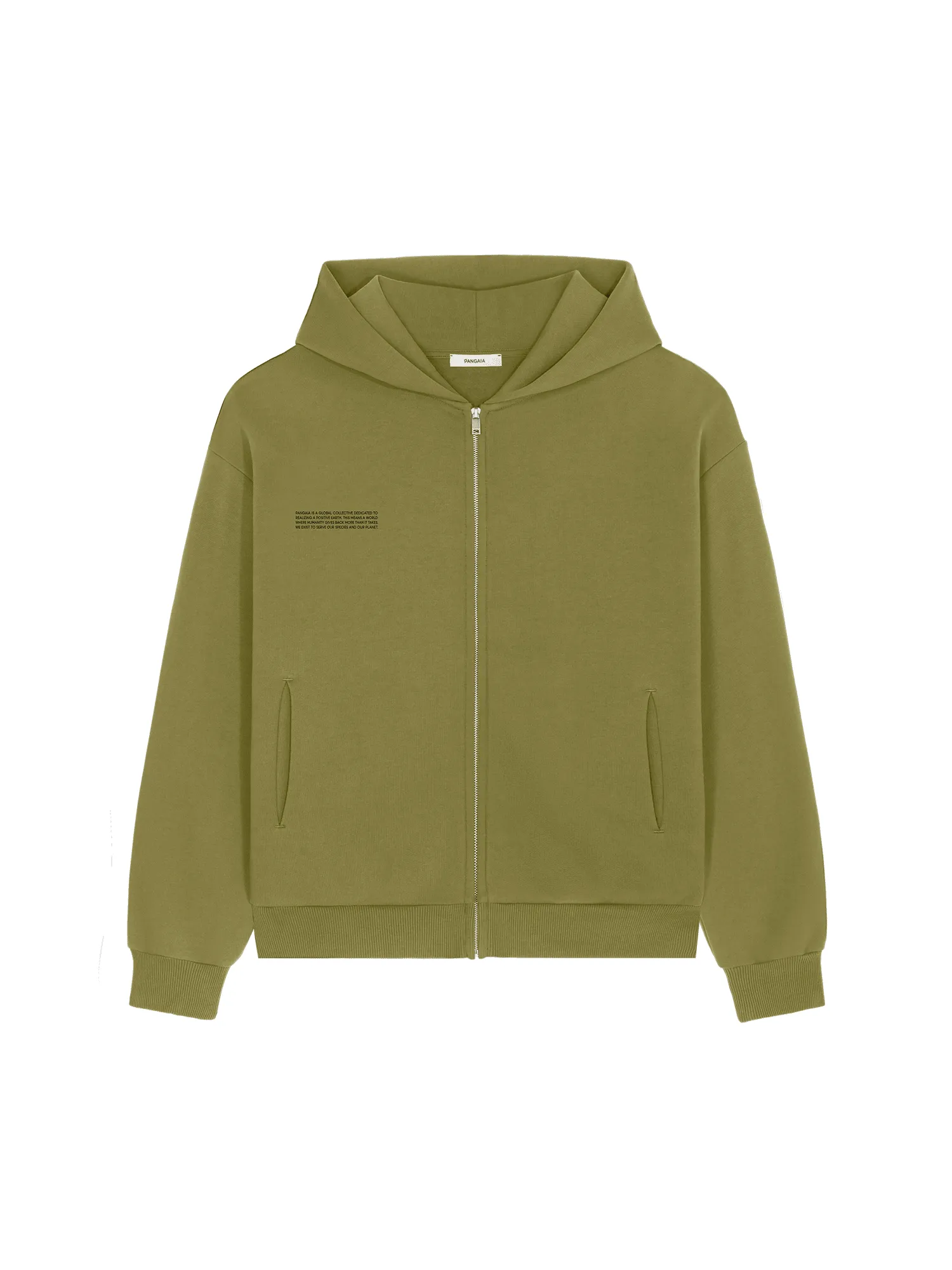 Mens DNA Heavyweight Zipped Hoodie—highland green sold by Pangaia product image thumbnail 2