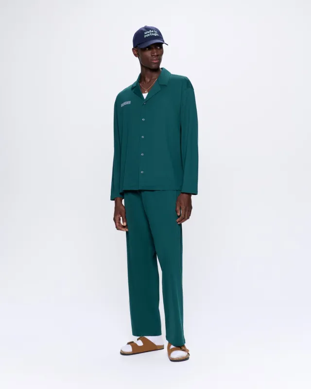 Archive Mens 365 Lightweight Long Pyjama Set—foliage green sold by Pangaia