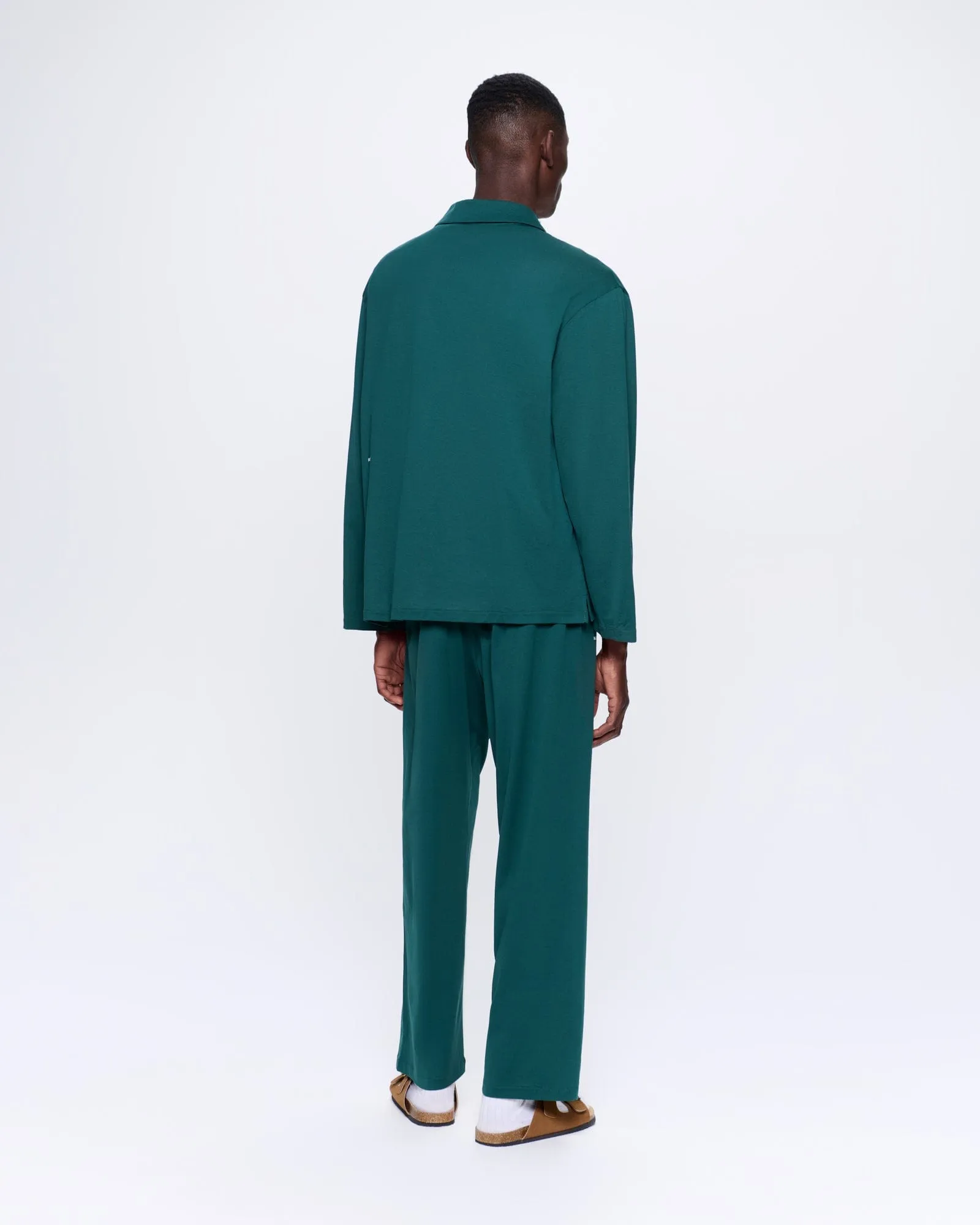 Archive Mens 365 Lightweight Long Pyjama Set—foliage green sold by Pangaia product image thumbnail 5