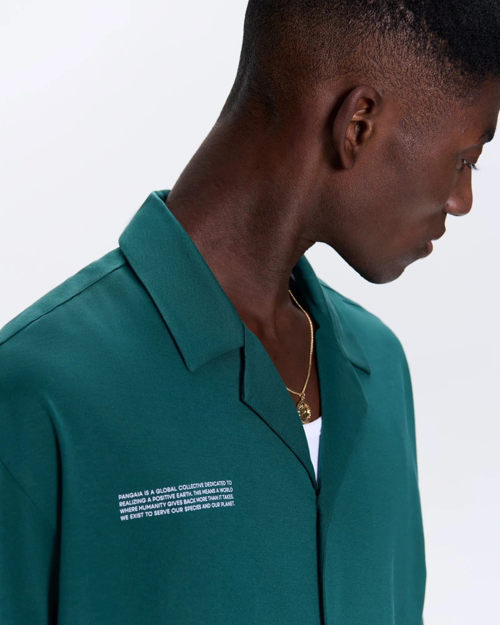 Archive Mens 365 Lightweight Long Pyjama Set—foliage green sold by Pangaia product image thumbnail 4