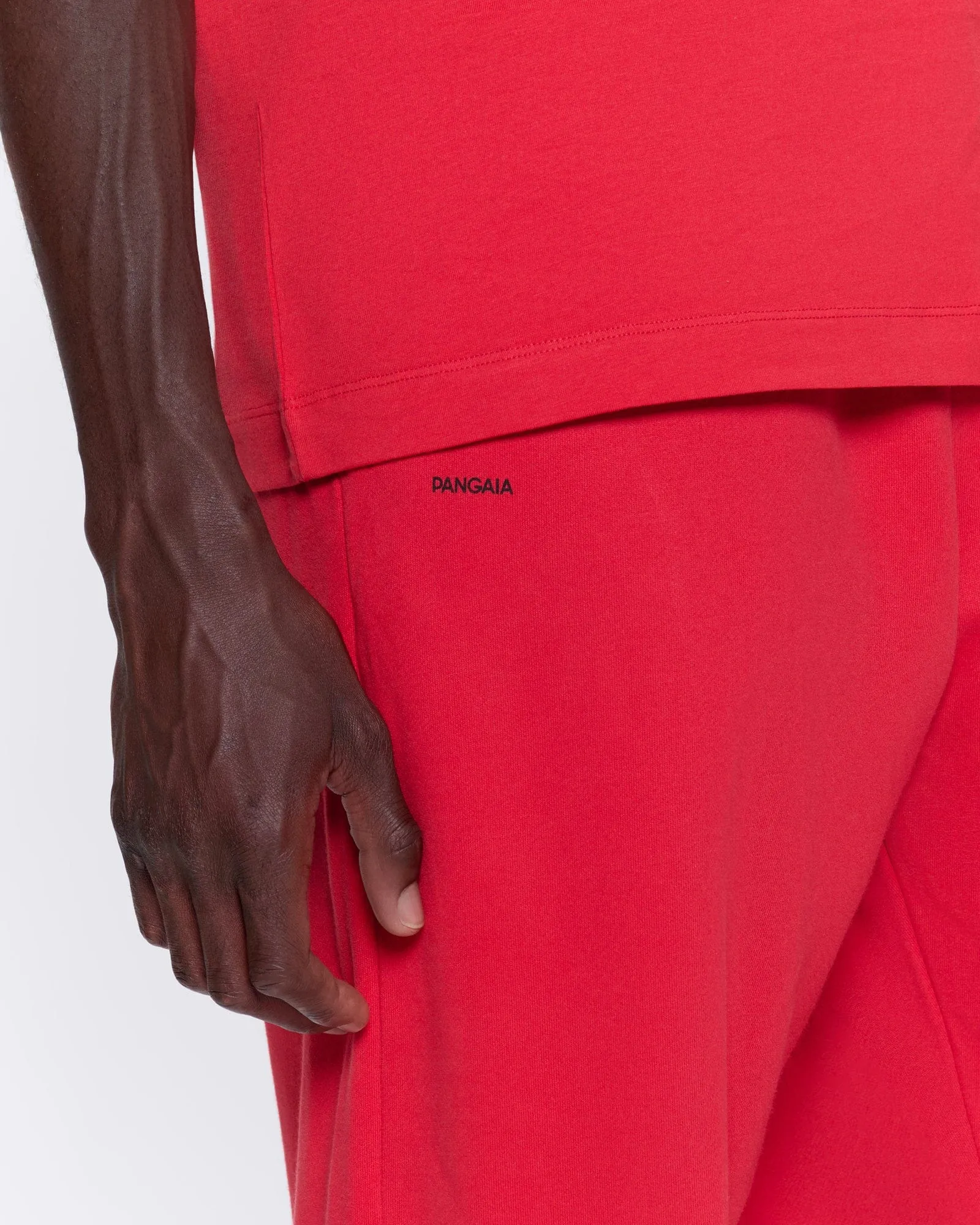 Mens 365 Midweight Track Pants—Goji red sold by Pangaia product image thumbnail 3