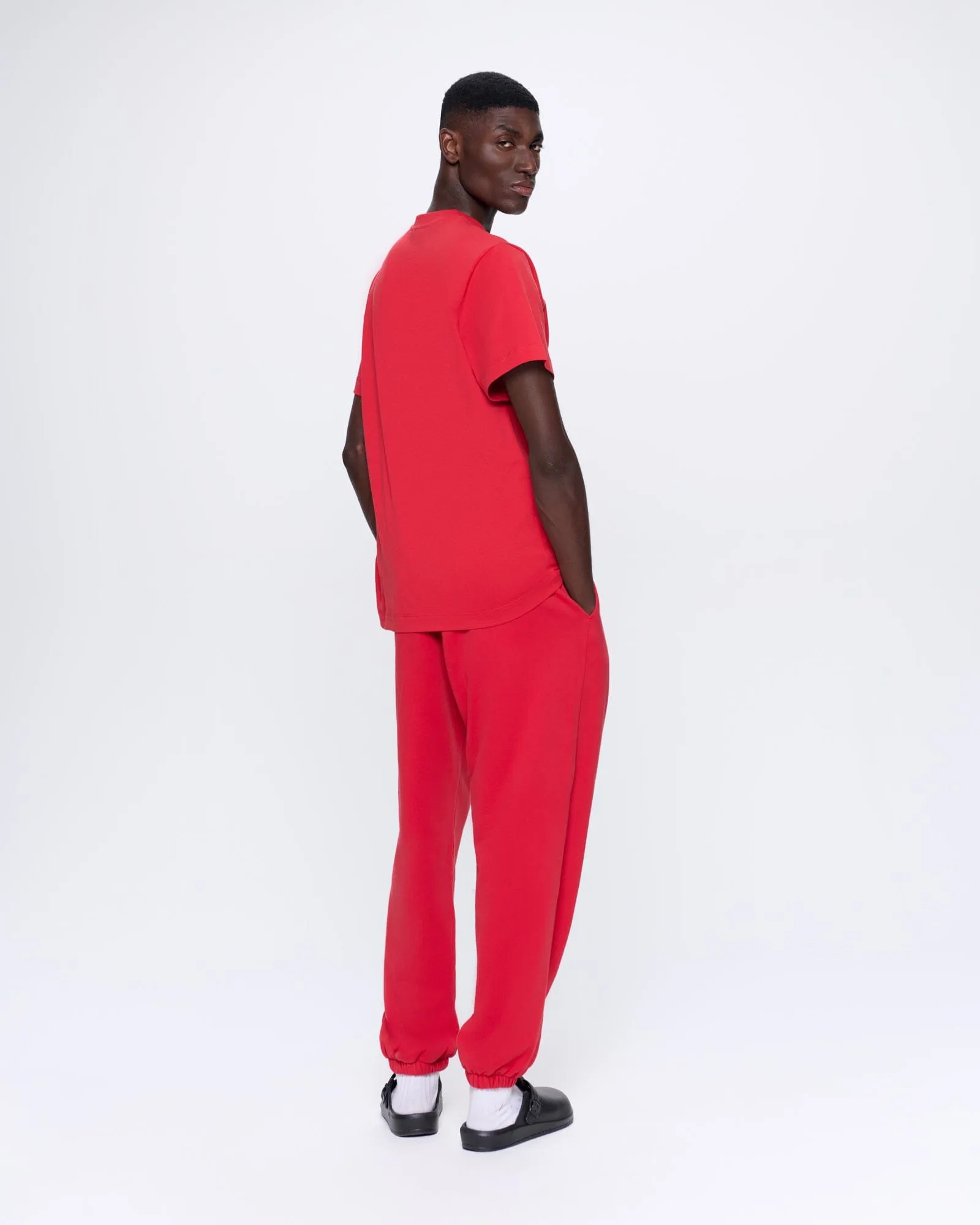 Mens 365 Midweight Track Pants—Goji red sold by Pangaia product image thumbnail 5