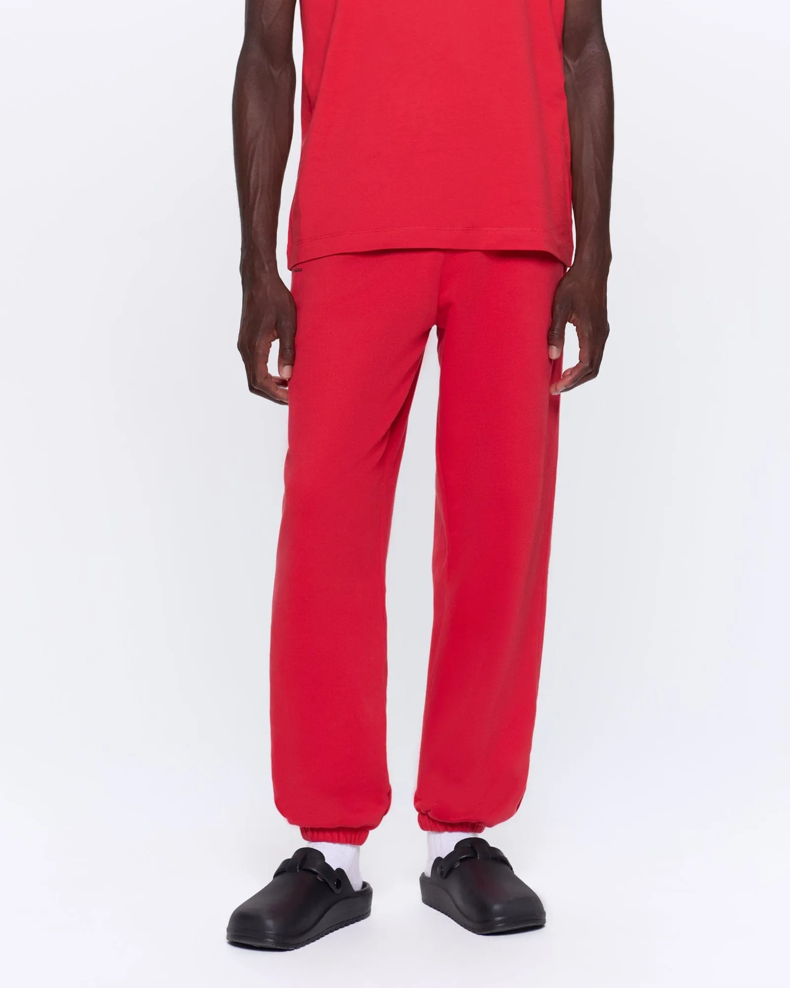 Mens 365 Midweight Track Pants—Goji red sold by Pangaia product image thumbnail 4