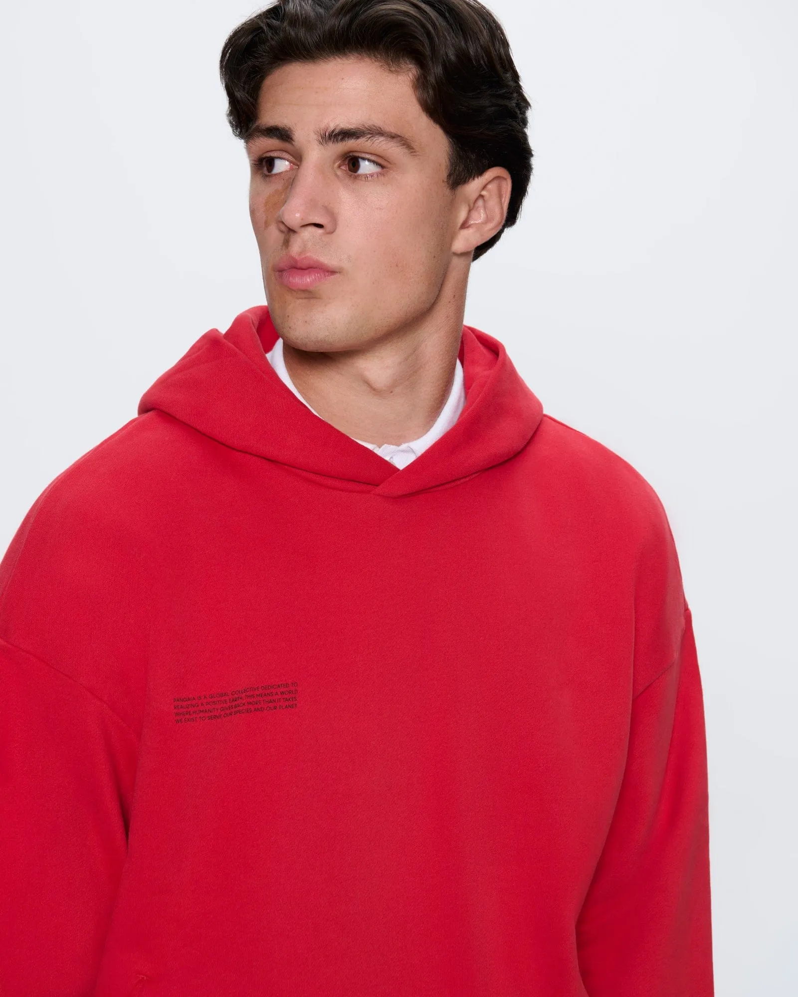 Mens 365 Midweight Hoodie—Goji red sold by Pangaia product image thumbnail 4