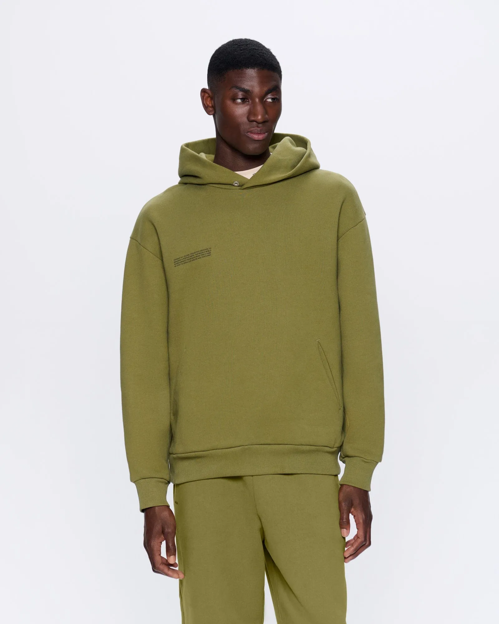 Mens DNA Hoodie—highland green sold by Pangaia