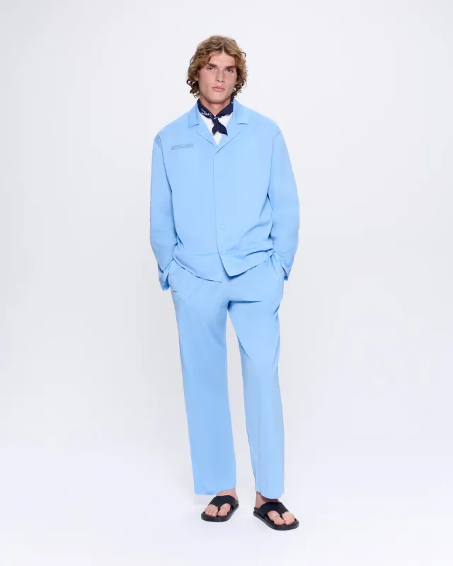 Mens 365 Lightweight Long Pyjama Set—lake blue sold by Pangaia