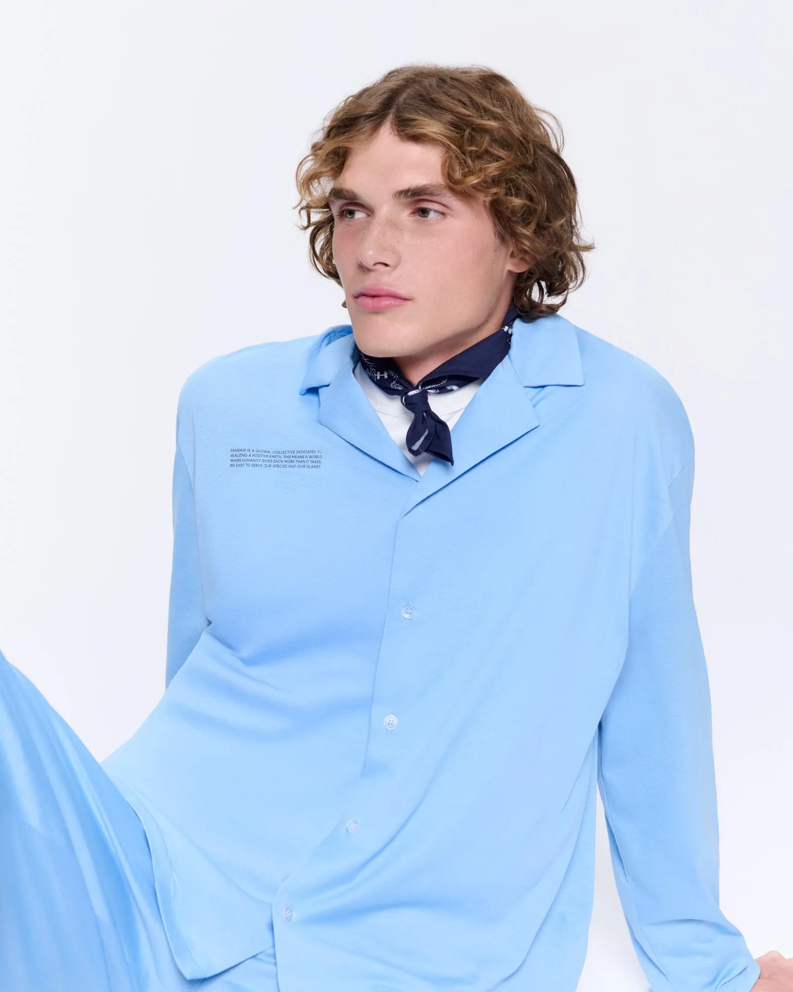 Mens 365 Lightweight Long Pyjama Set—lake blue sold by Pangaia product image thumbnail 3