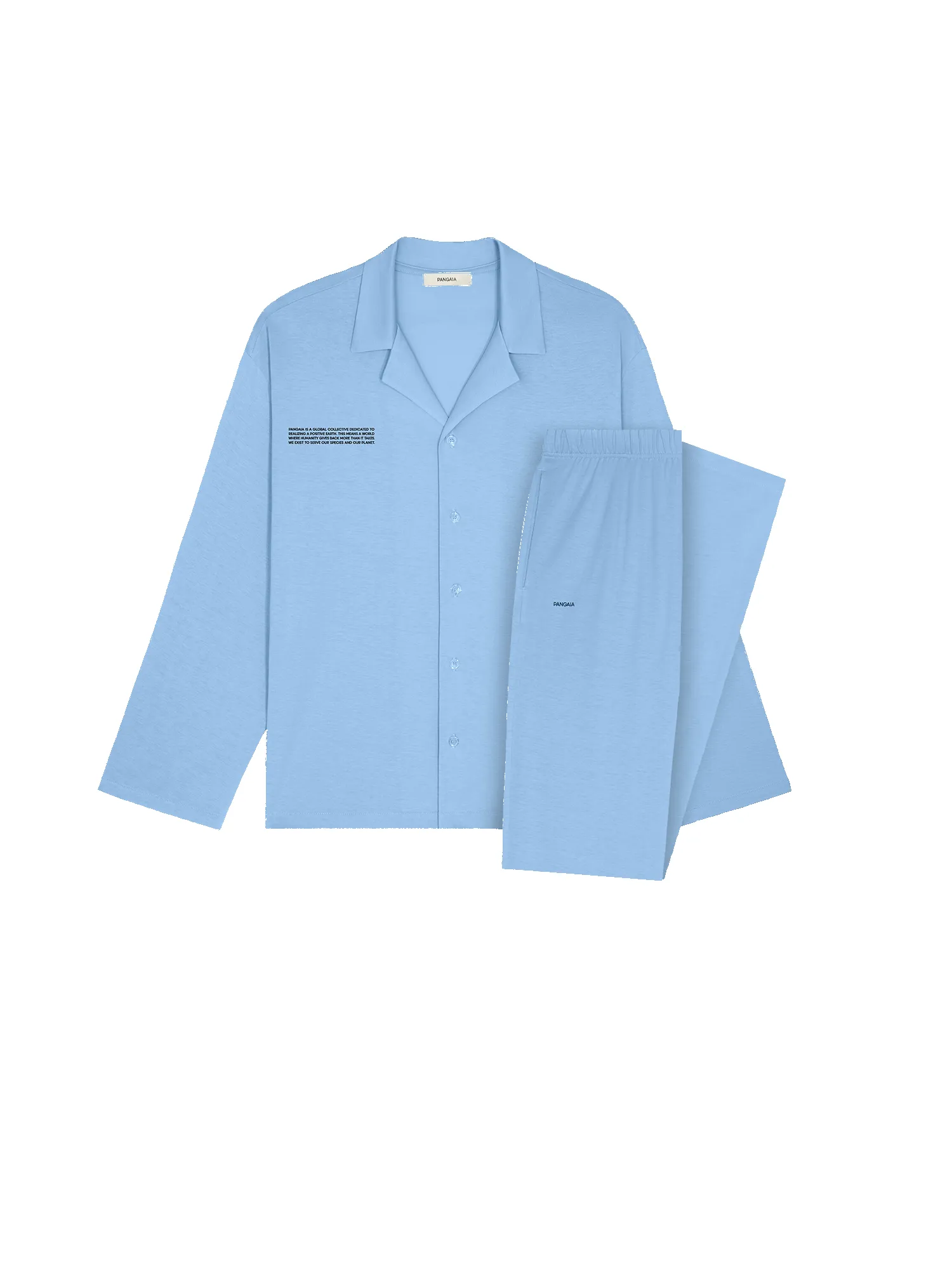 Mens 365 Lightweight Long Pyjama Set—lake blue sold by Pangaia product image thumbnail 2