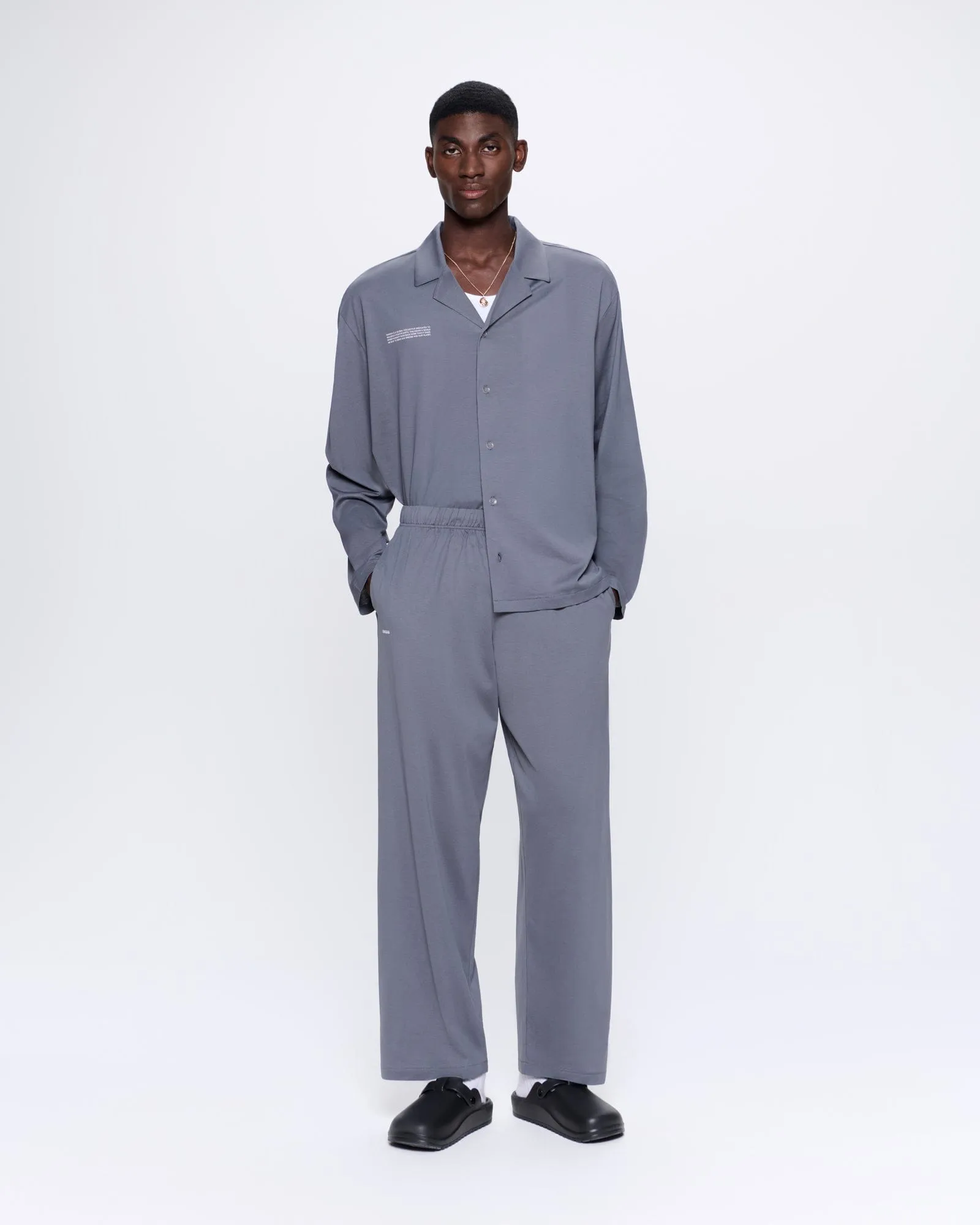 Mens 365 Lightweight Long Pyjama Set—atmosphere grey sold by Pangaia