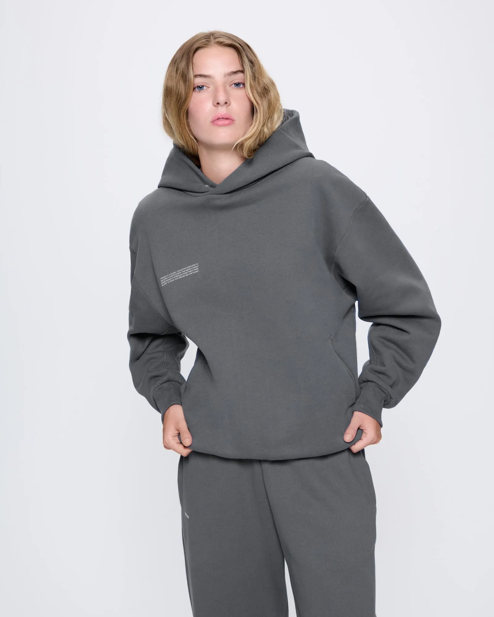 Womens DNA Hoodie—atmosphere grey sold by Pangaia