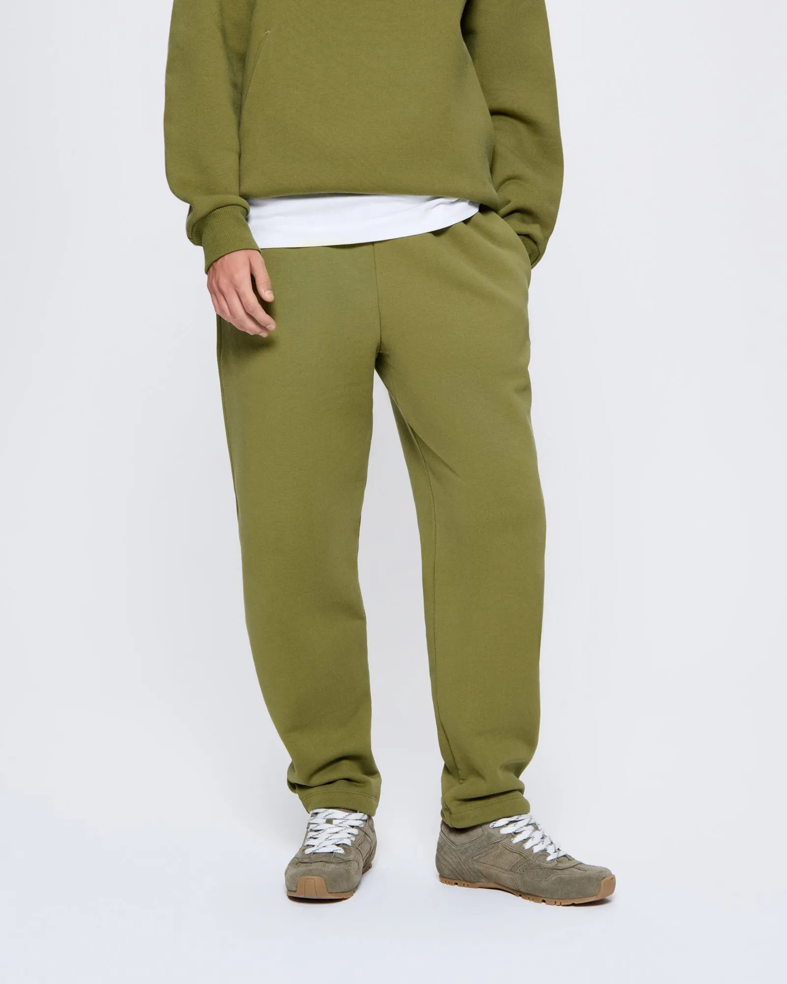 Womens Heavyweight Barrel-Leg Track Pants—highland green sold by Pangaia product image thumbnail 3