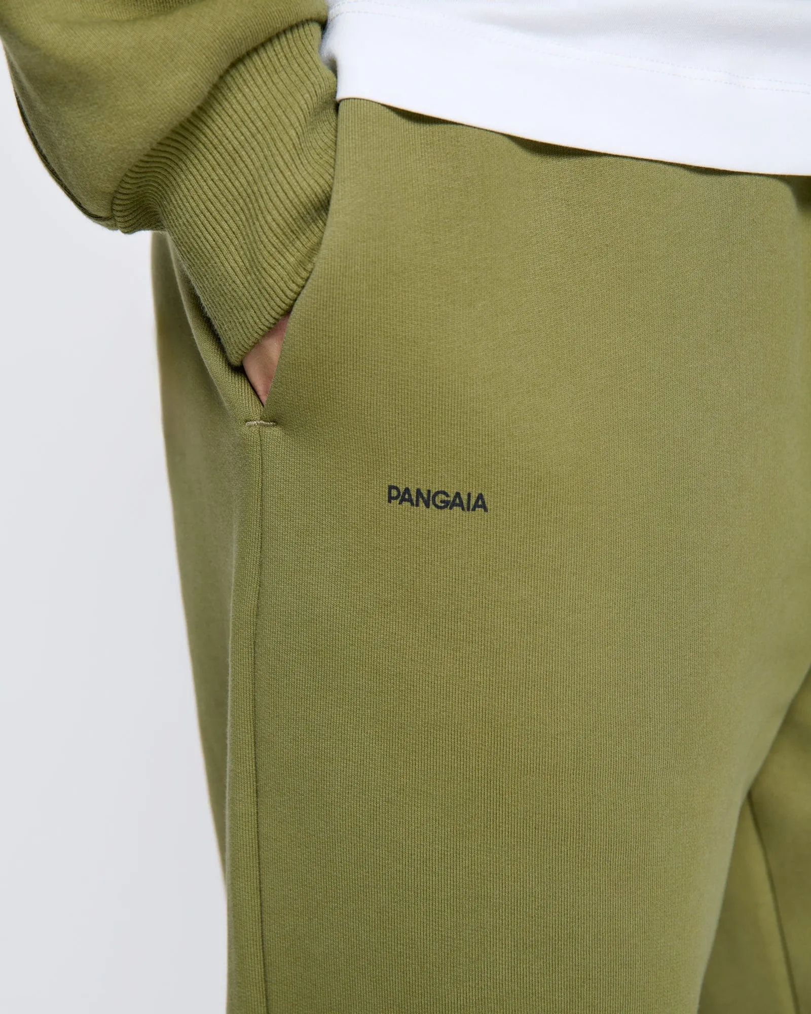Womens Heavyweight Barrel-Leg Track Pants—highland green sold by Pangaia product image thumbnail 4