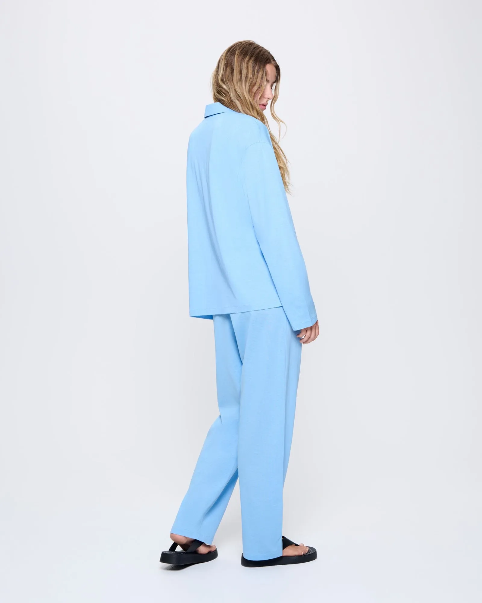 Womens 365 Lightweight Long Pyjama Set—lake blue sold by Pangaia product image thumbnail 5