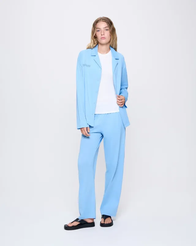 Womens 365 Lightweight Long Pyjama Set—lake blue sold by Pangaia