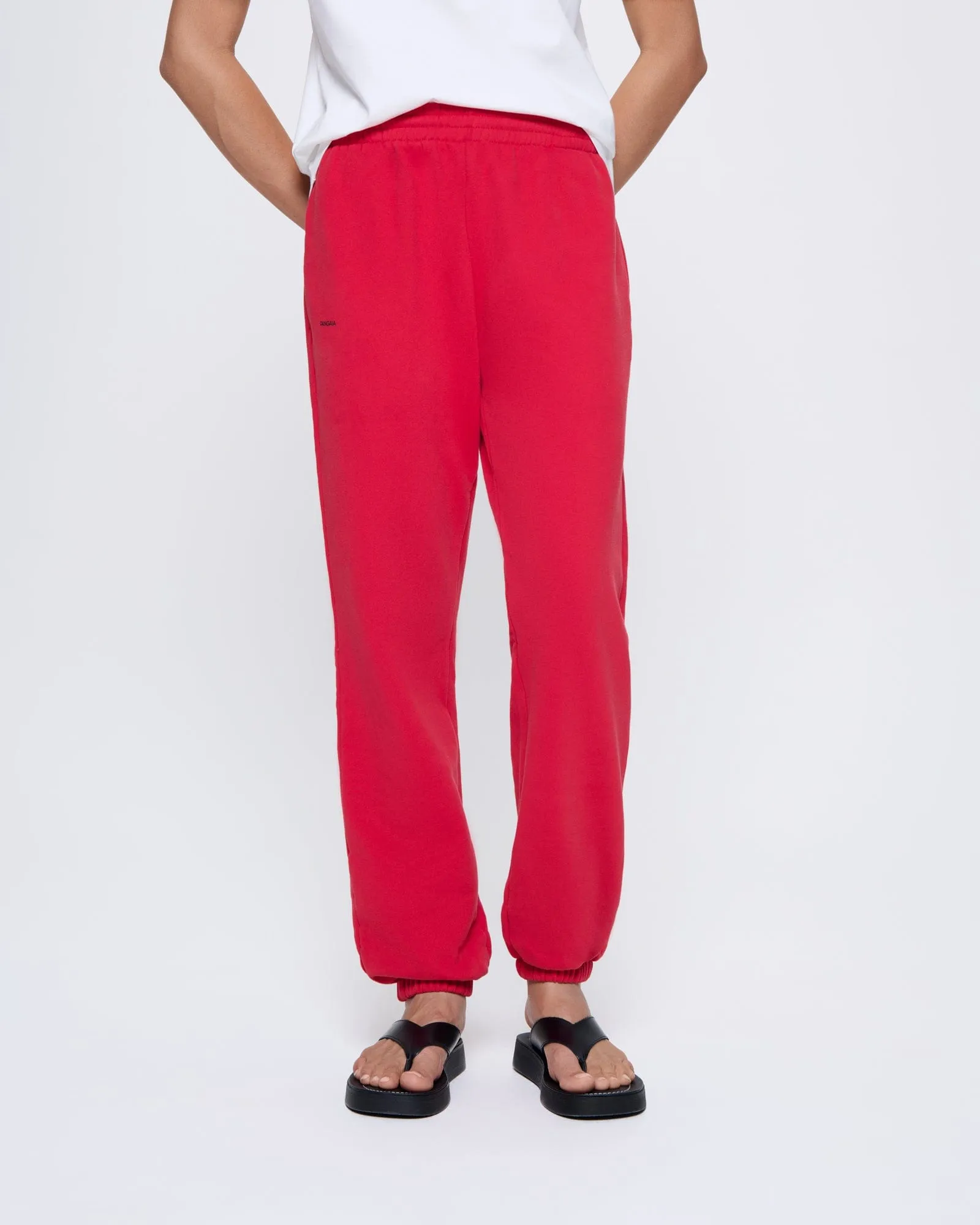 Womens 365 Midweight Track Pants—Goji red sold by Pangaia product image thumbnail 3