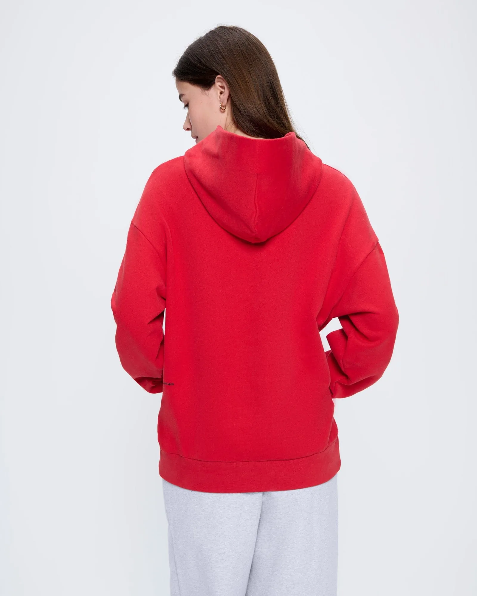 Womens 365 Midweight Hoodie—Goji red sold by Pangaia product image thumbnail 4
