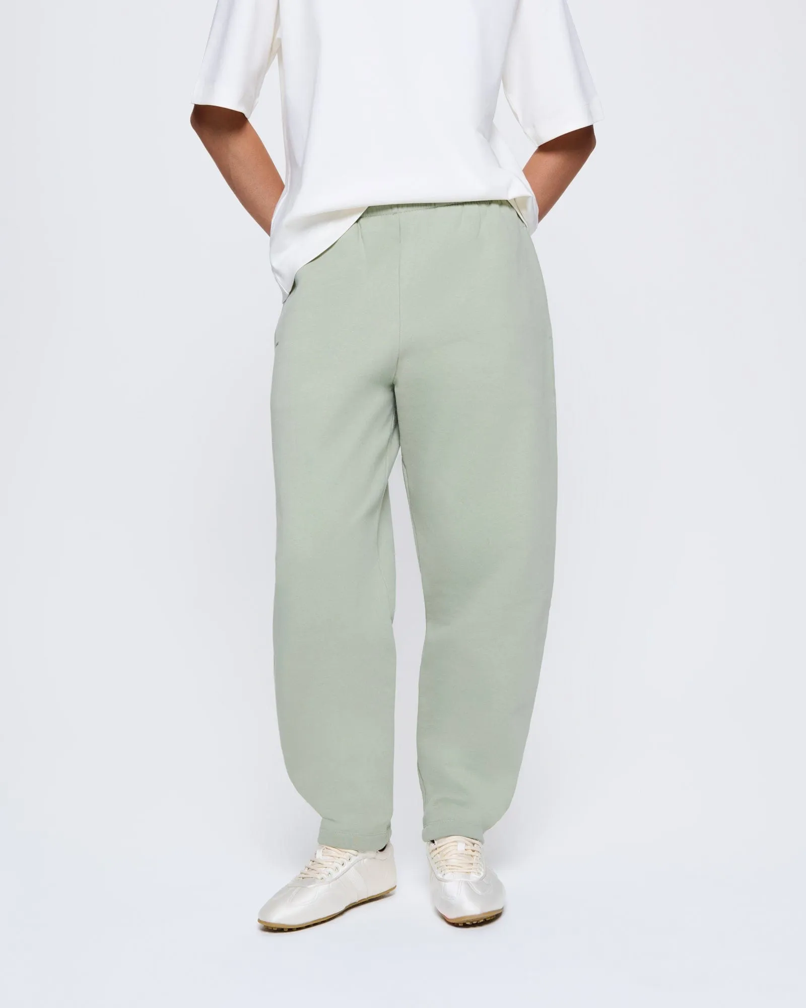 Womens DNA Barrel-Leg Track Pants—moss green sold by Pangaia product image thumbnail 3