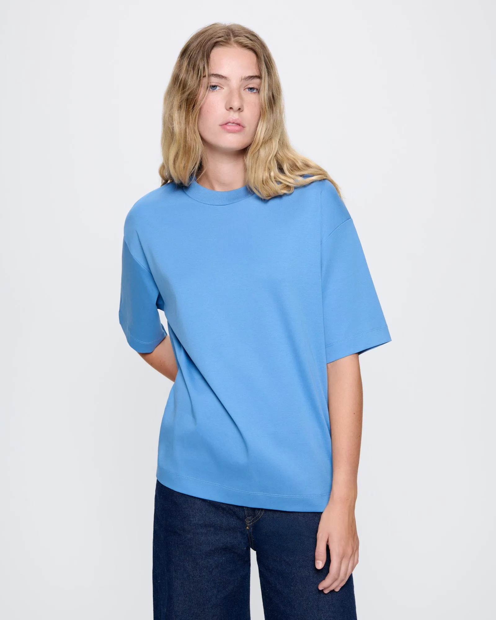 Womens DNA Oversized T-Shirt—summit blue sold by Pangaia