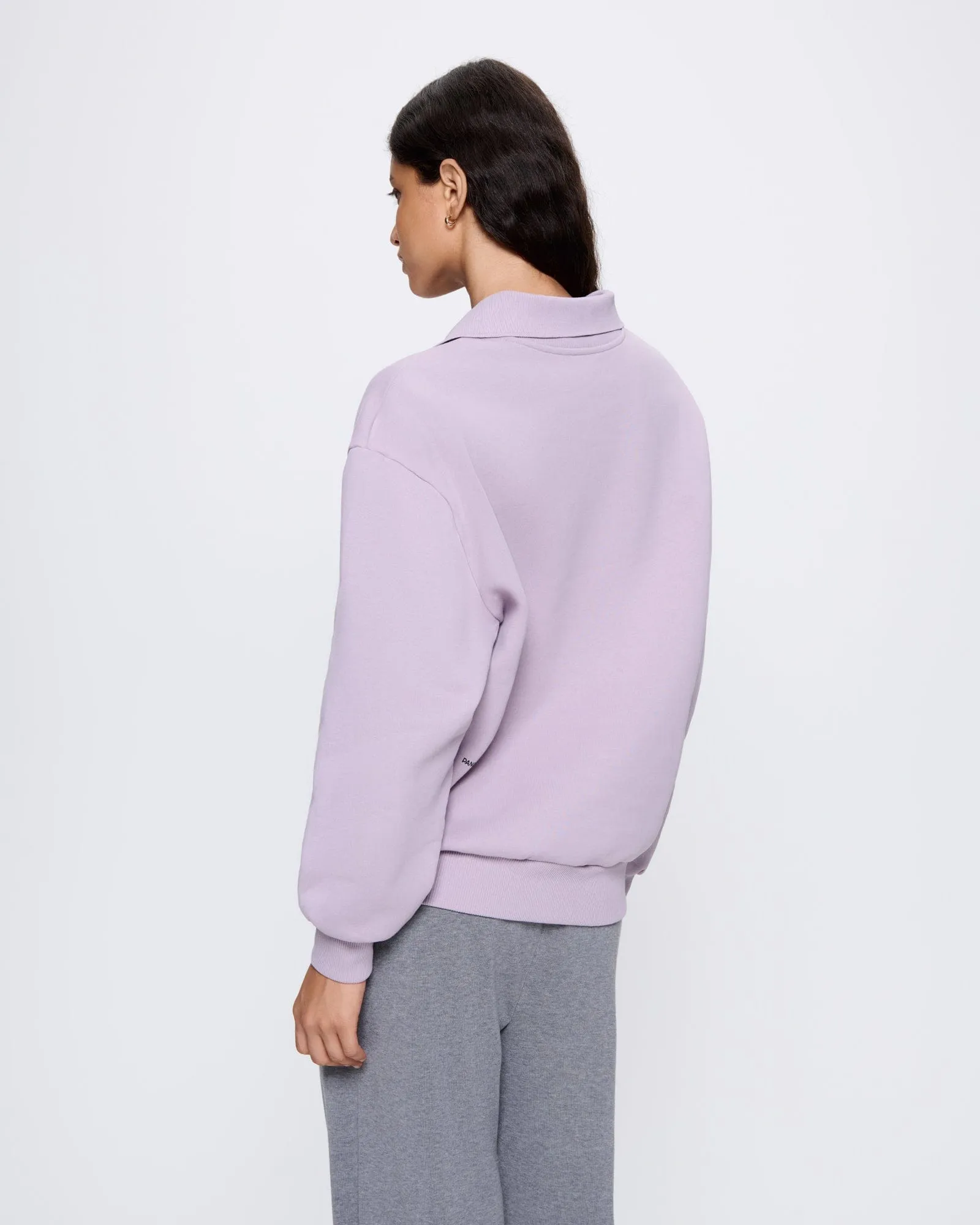 Womens DNA Heavyweight Polo Sweatshirt—raisin purple sold by Pangaia product image thumbnail 5
