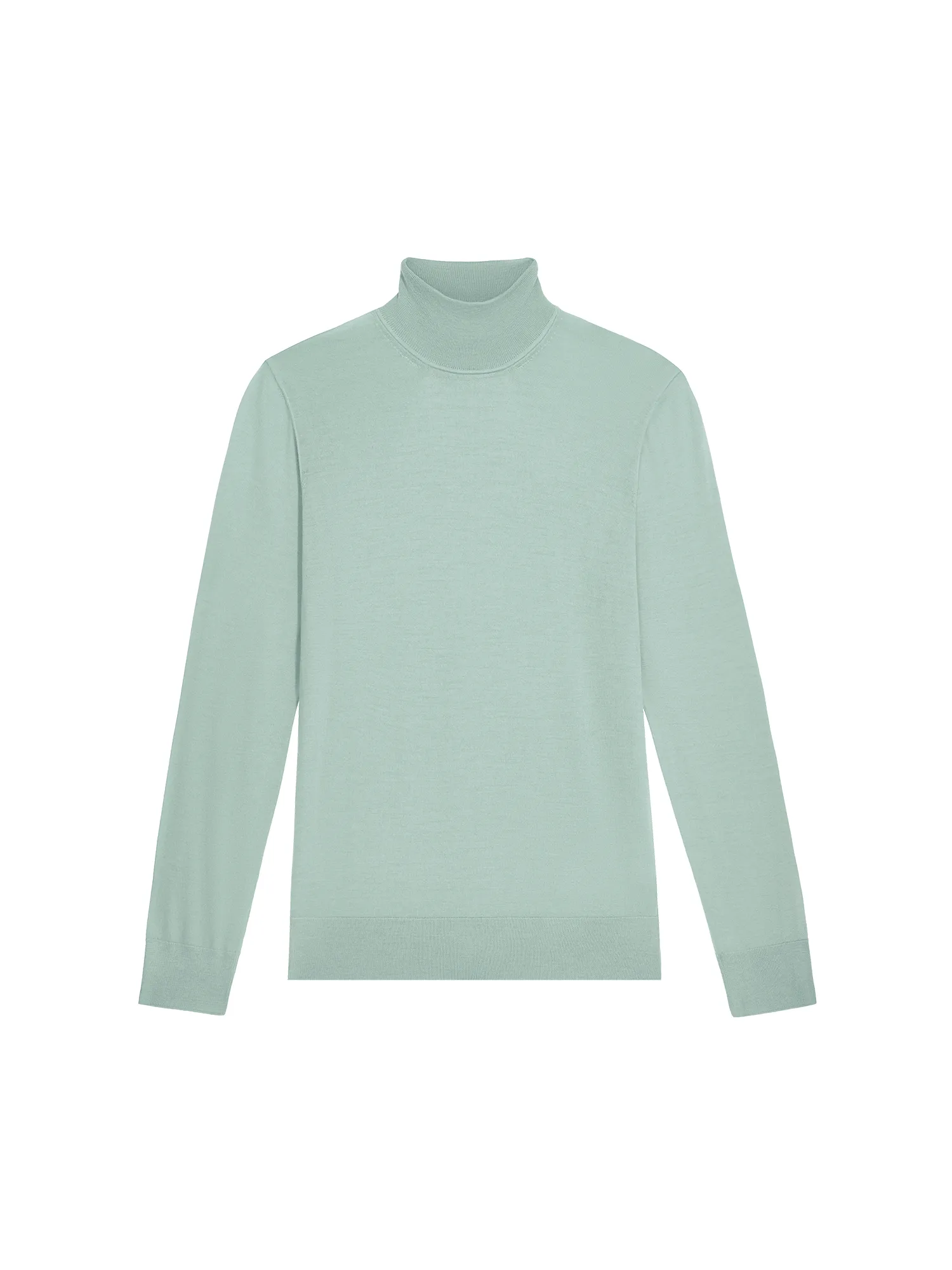 Women’s Regenerative Merino Wool Turtleneck Sweater—eucalyptus blue sold by Pangaia