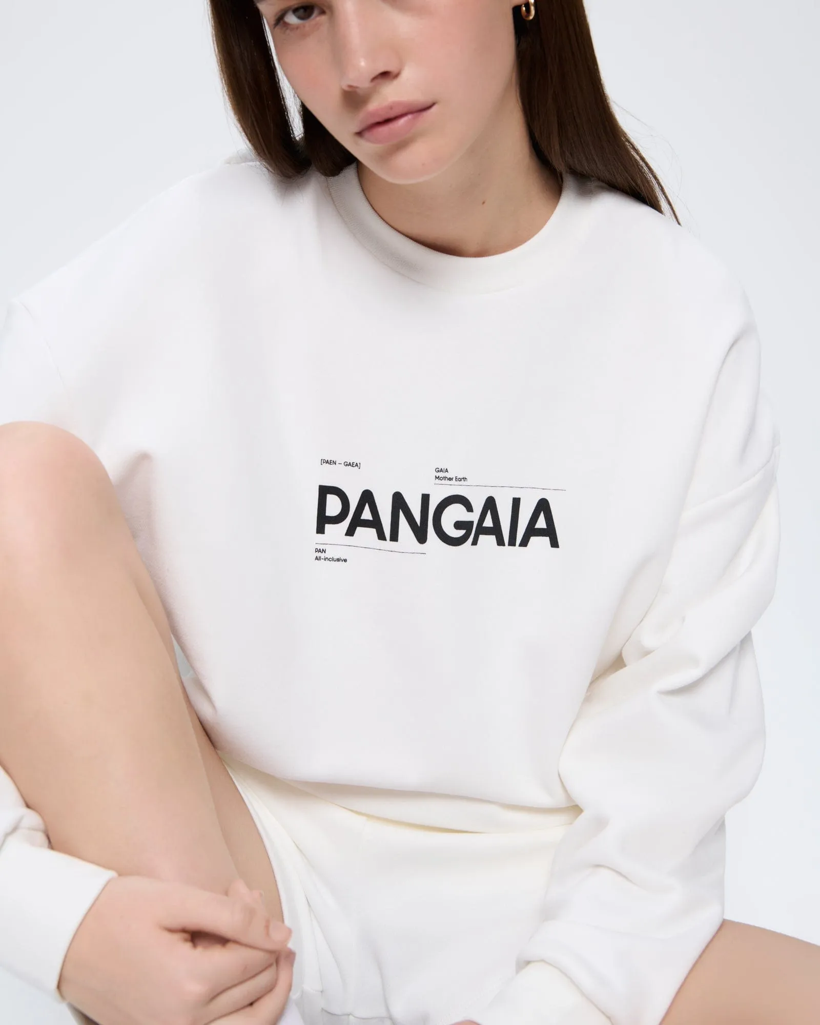 Womens 365 Midweight Definition Sweatshirt—off-white sold by Pangaia product image thumbnail 3