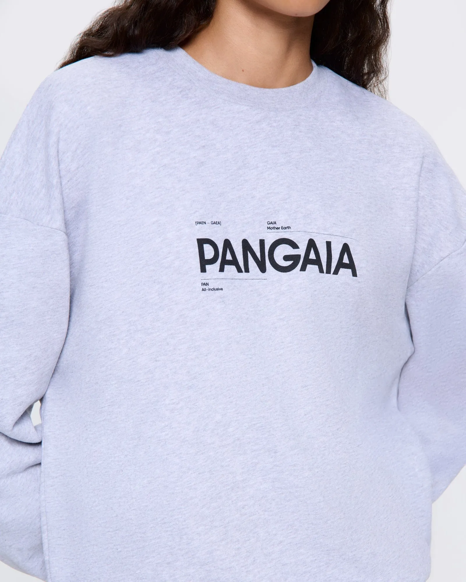 Womens 365 Midweight Definition Sweatshirt—grey marl sold by Pangaia product image thumbnail 4