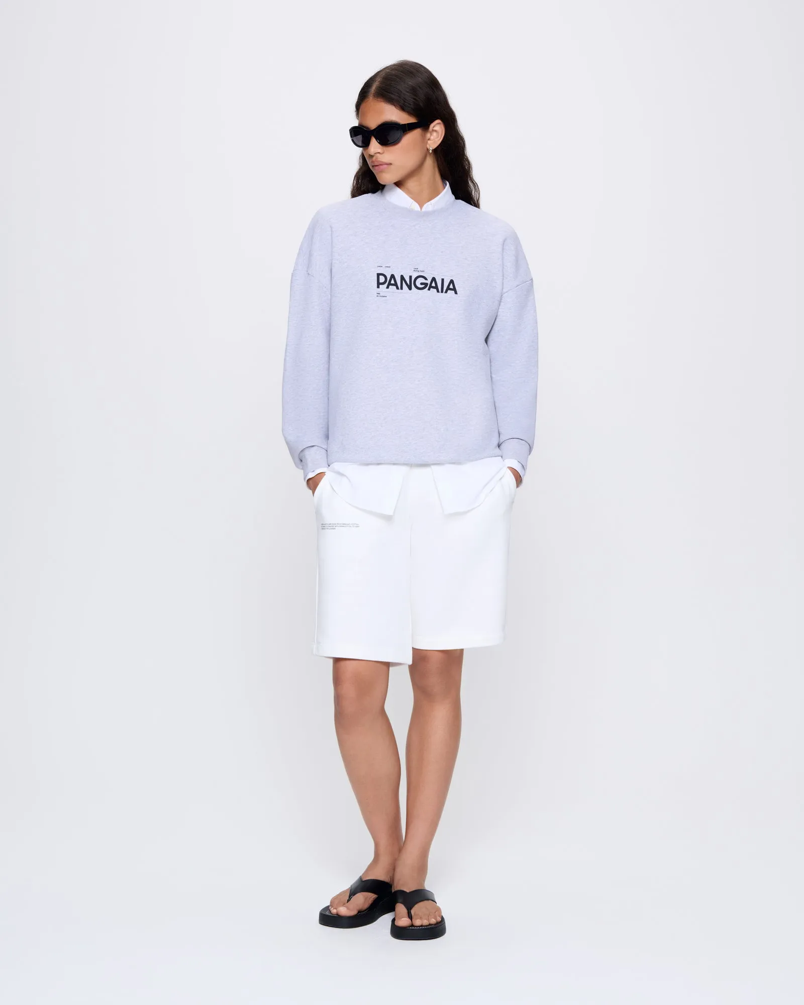 Womens 365 Midweight Definition Sweatshirt—grey marl sold by Pangaia product image thumbnail 3