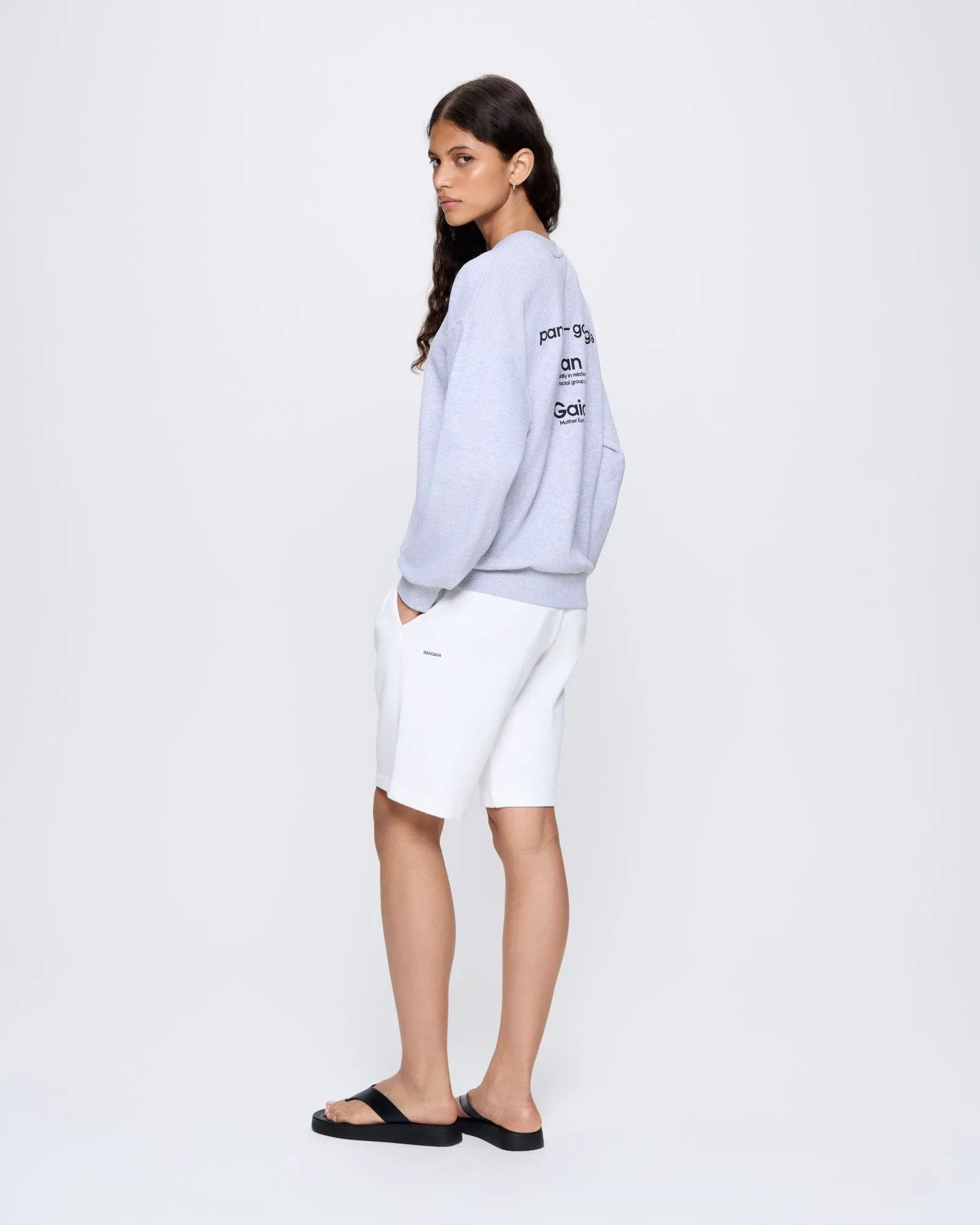 Womens 365 Midweight Definition Sweatshirt—grey marl sold by Pangaia product image thumbnail 5