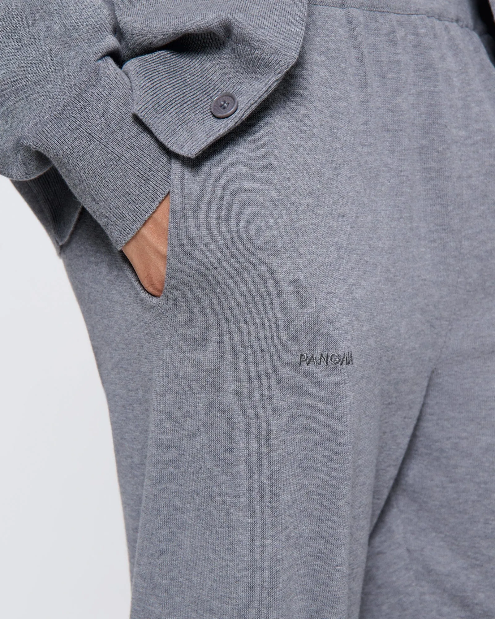 Archive Womens DNA Knitted Straight Leg Track Pants—grey marl sold by Pangaia product image thumbnail 4