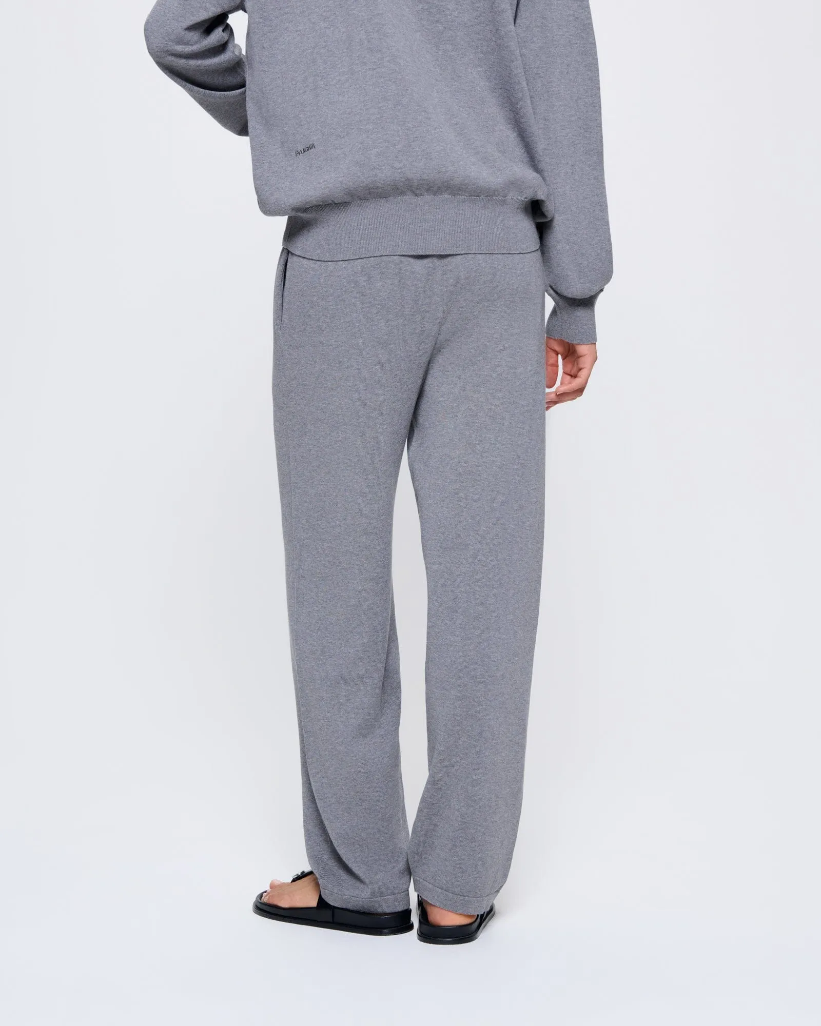 Archive Womens DNA Knitted Straight Leg Track Pants—grey marl sold by Pangaia product image thumbnail 5