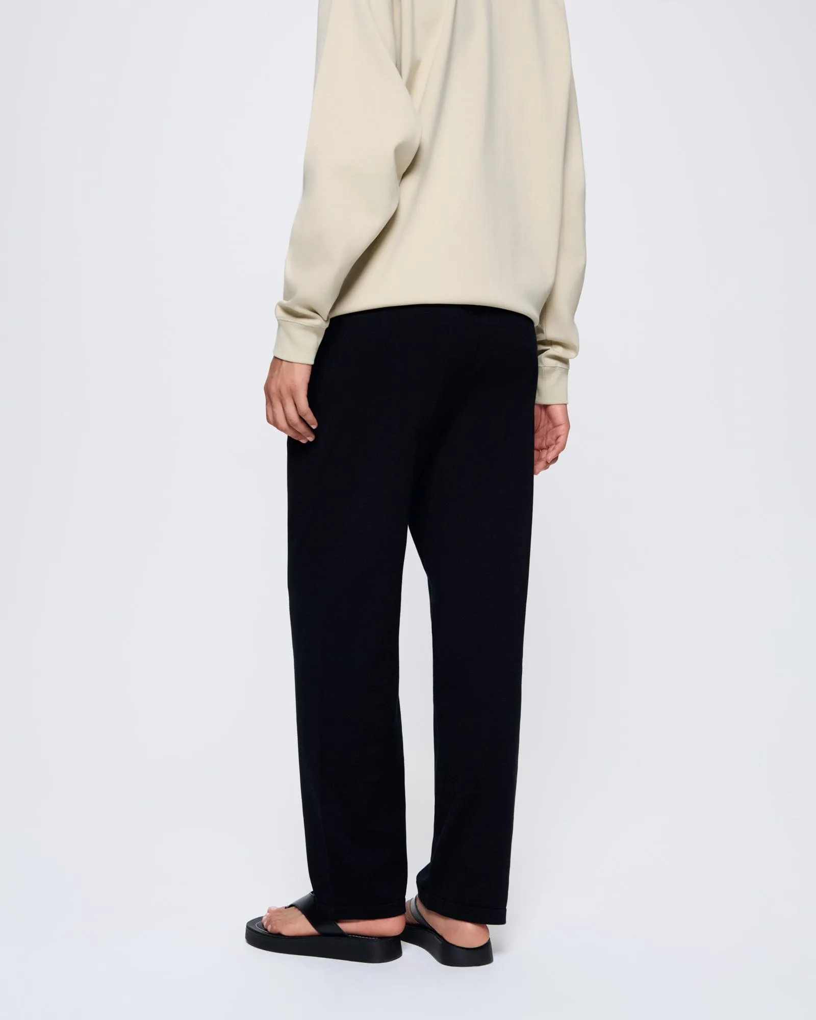 Womens DNA Knitted Straight Leg Track Pants—black sold by Pangaia product image thumbnail 5