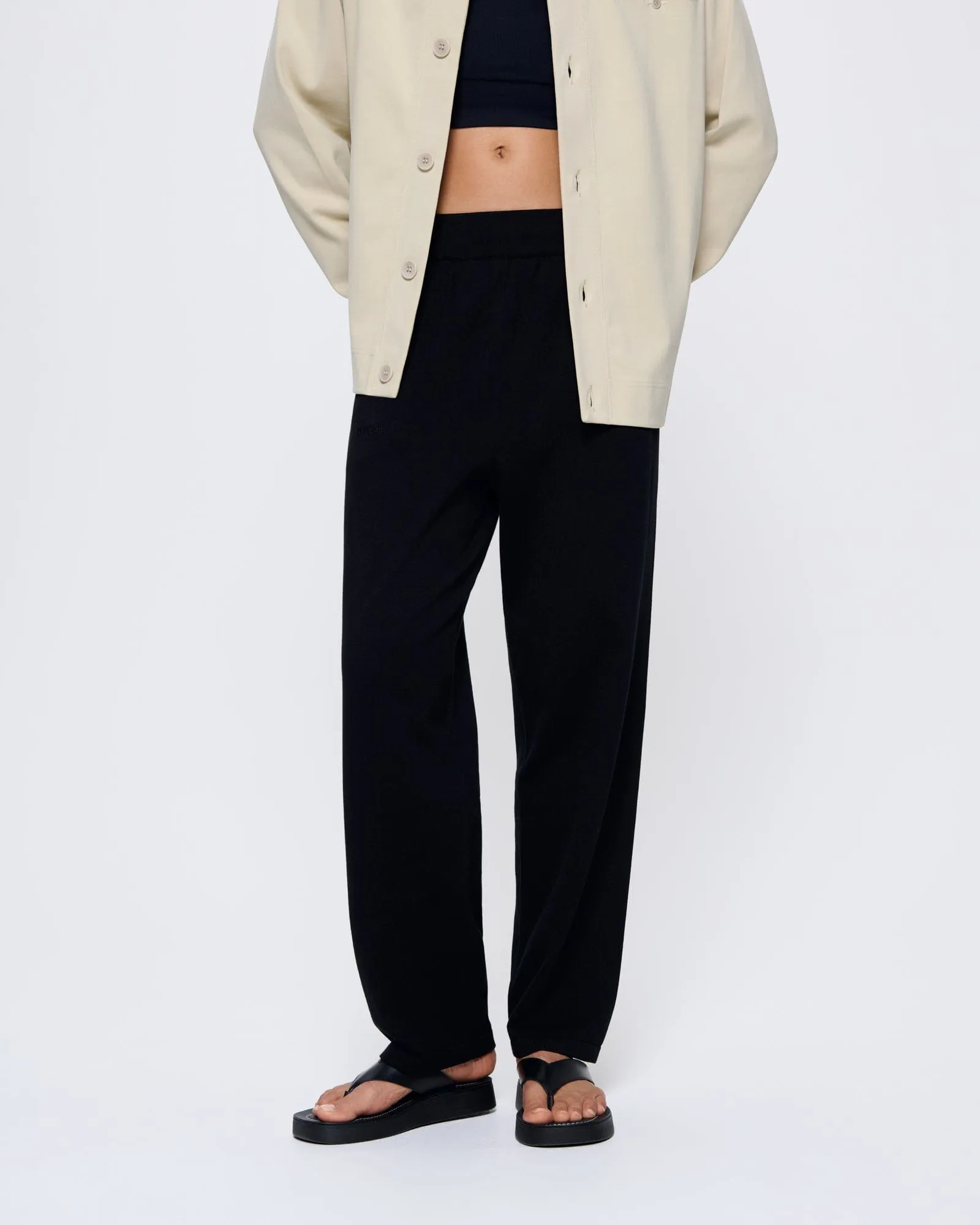 Womens DNA Knitted Straight Leg Track Pants—black sold by Pangaia product image thumbnail 3