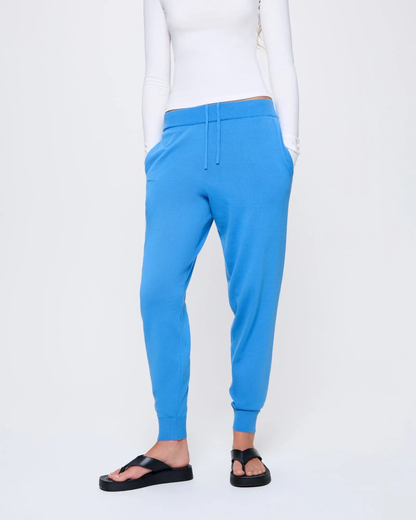 Womens DNA Knitted Track Pants—geyser blue sold by Pangaia product image thumbnail 3