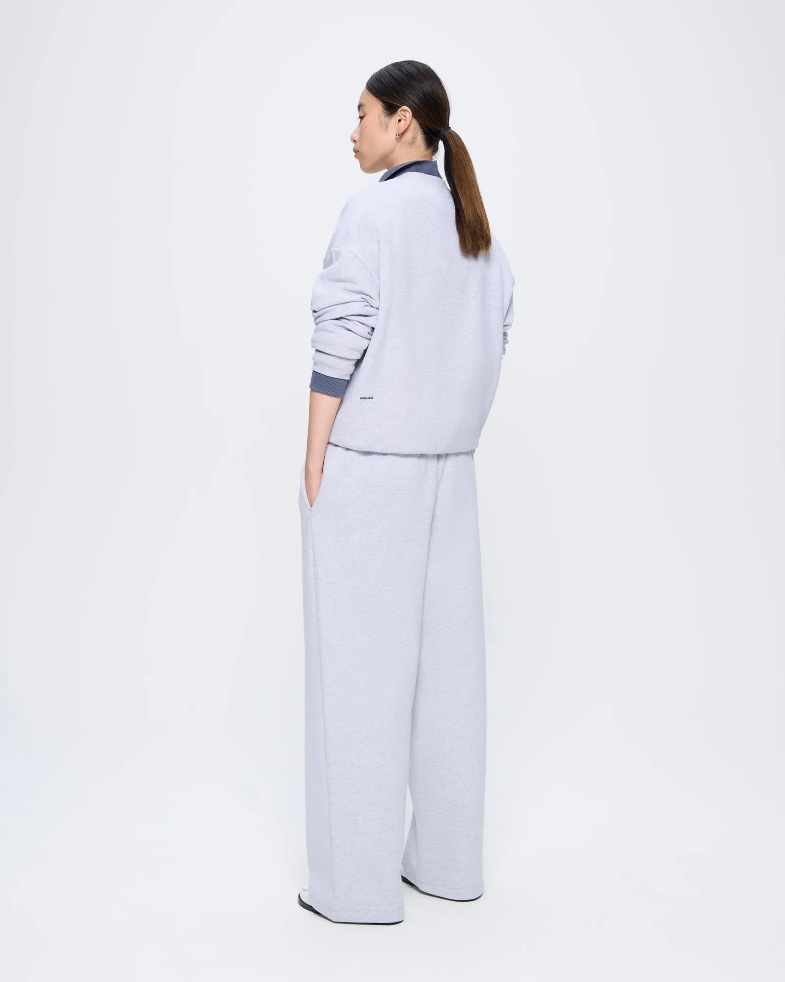 Womens 365 Midweight Straight Leg Track Pants—grey marl sold by Pangaia product image thumbnail 5